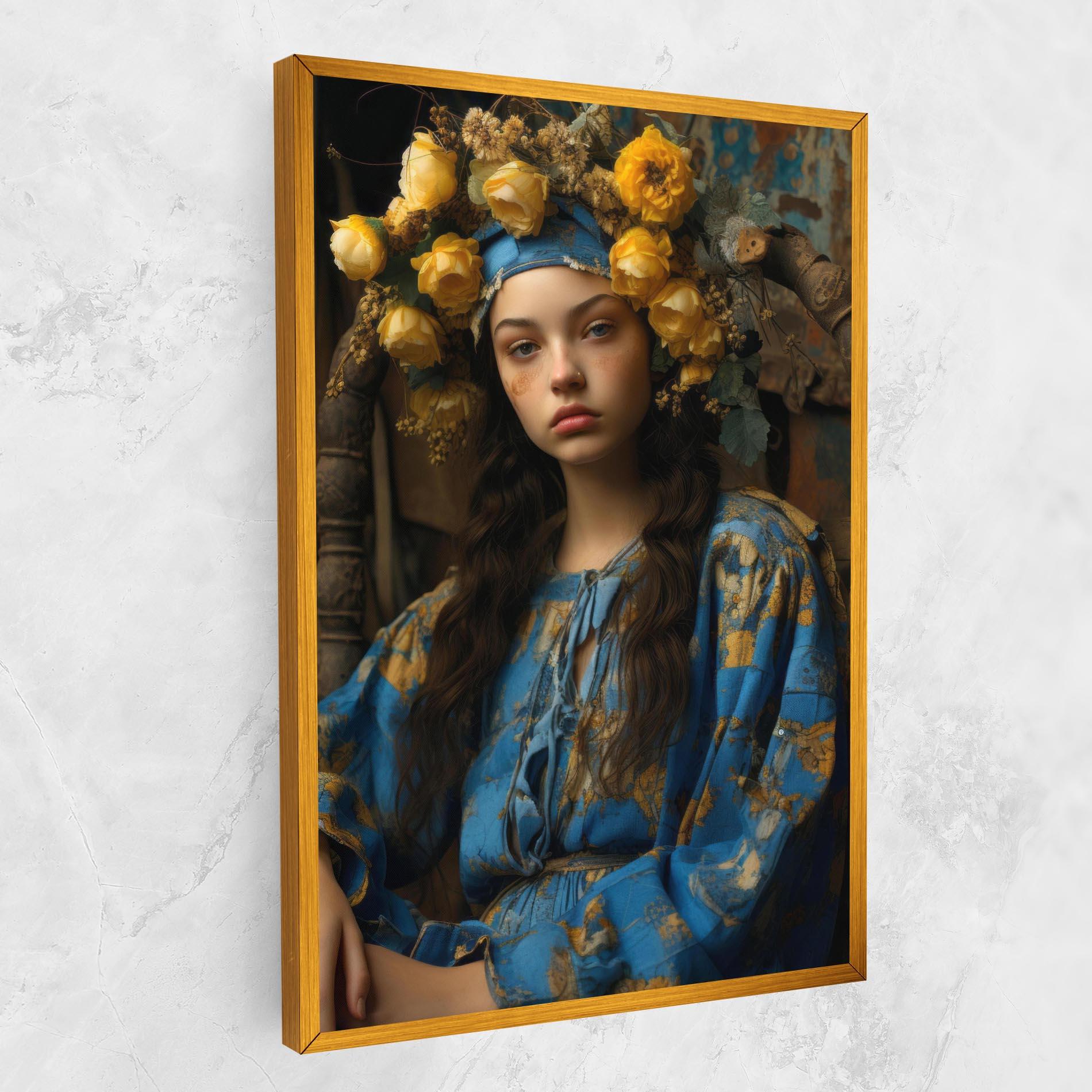 Leinwandbild Yellow Rose Dress mockup 1