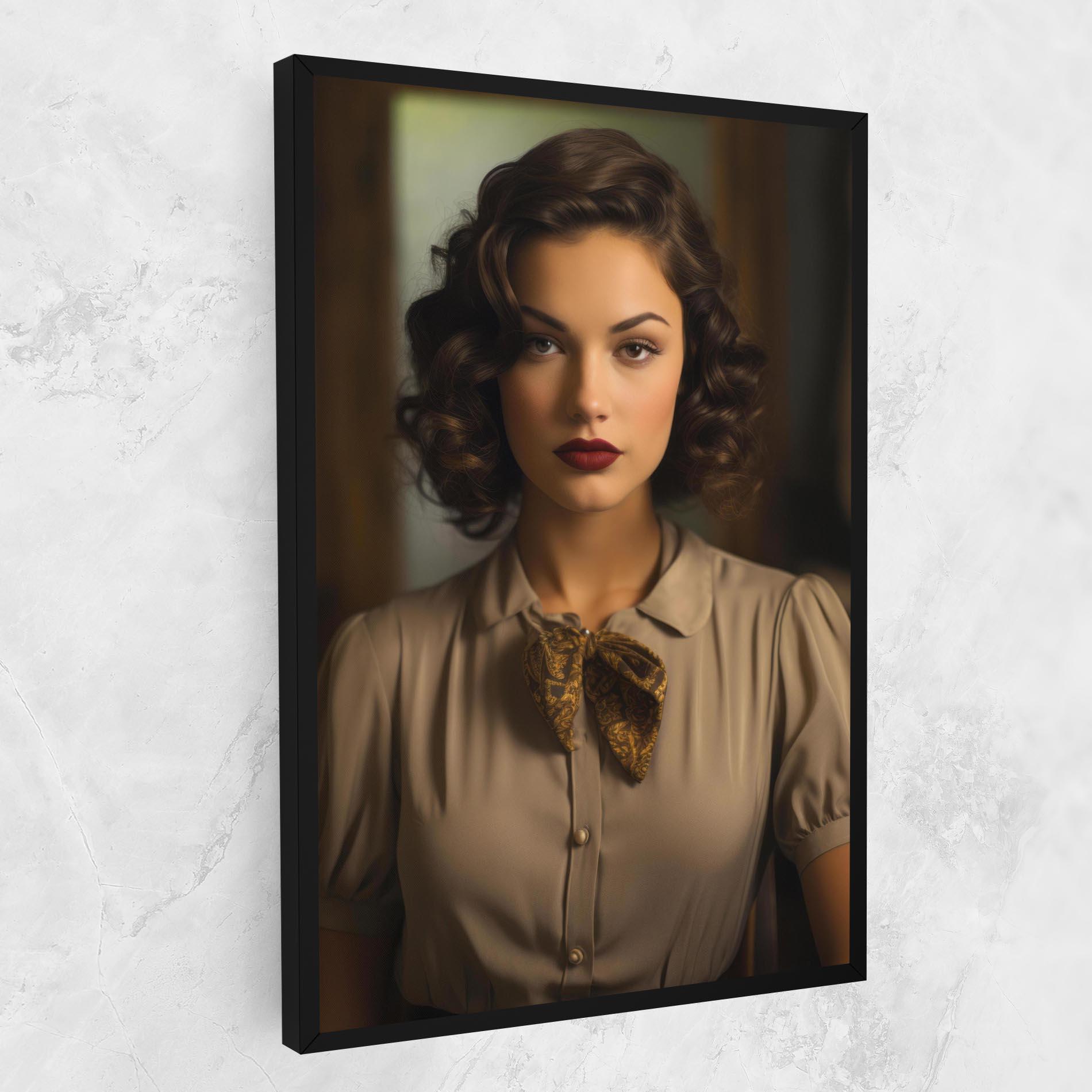 Leinwandbild Beige Vintage Blouse mockup 1