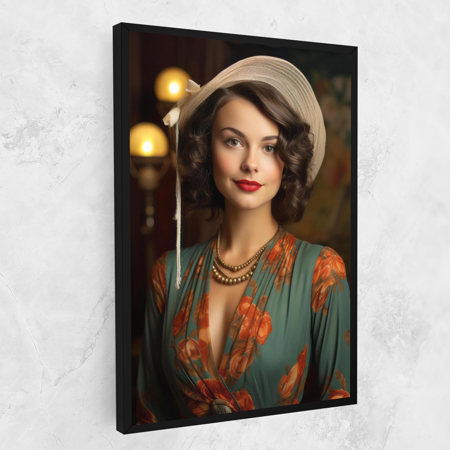 Leinwandbild Green Orange Blouse mockup 1