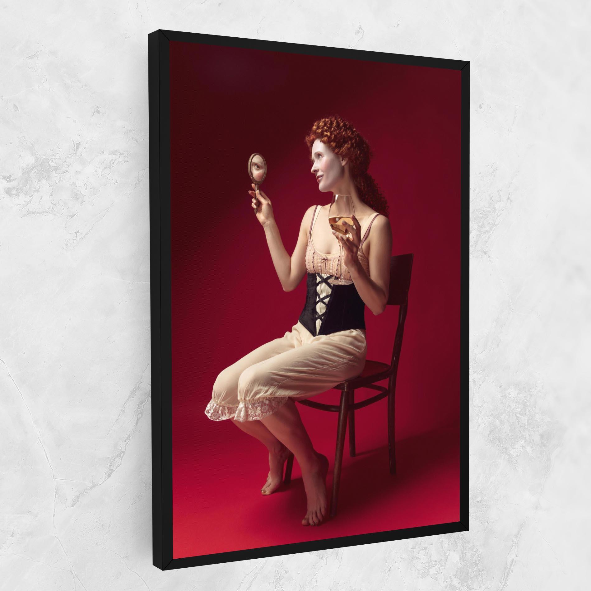 Leinwandbild Medieval Redhead Woman mockup 1