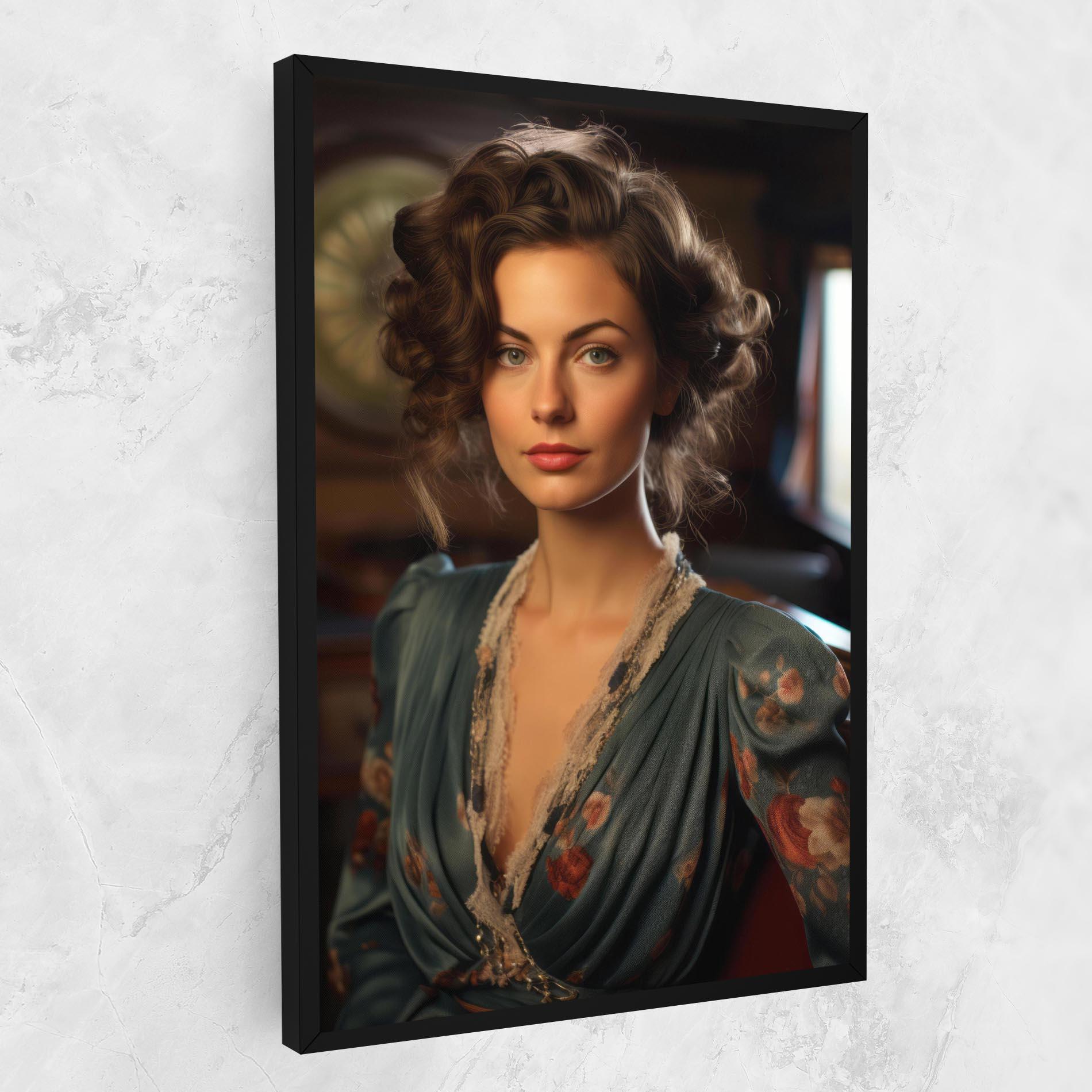 Leinwandbild Pink Flowers Dress mockup 1