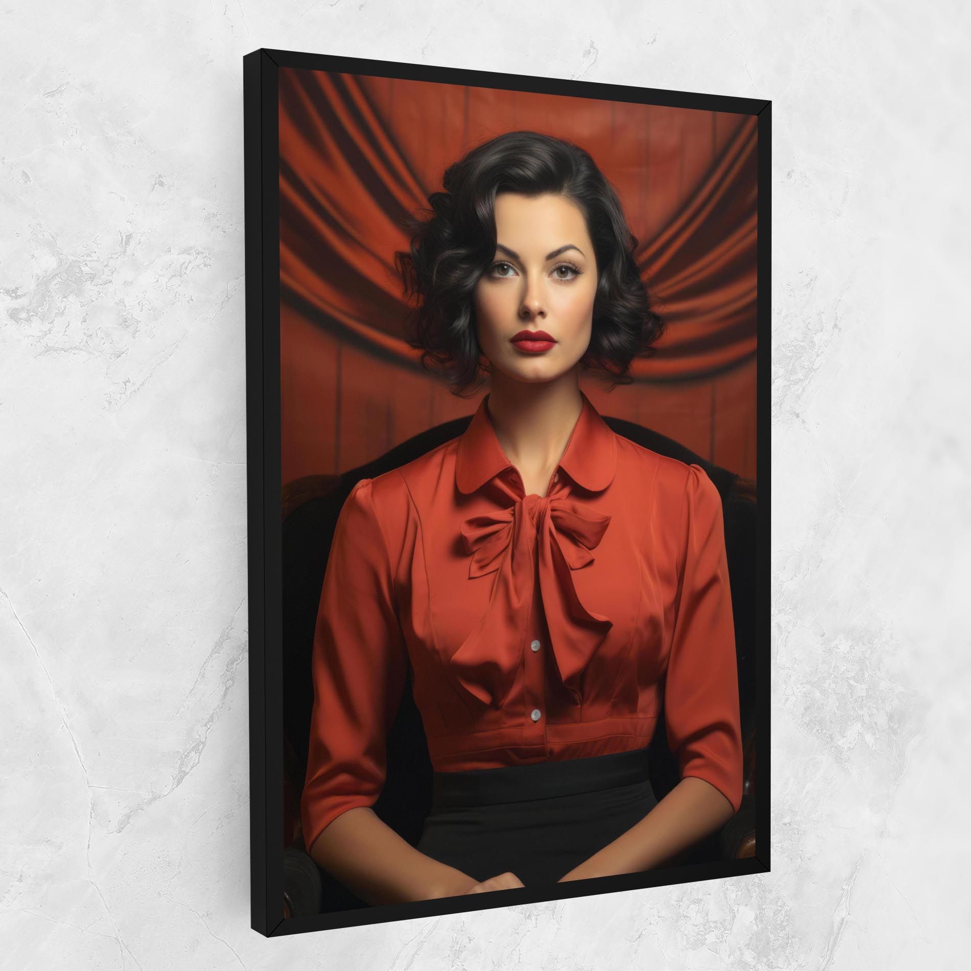 Pretty Red Blouse mockup 1