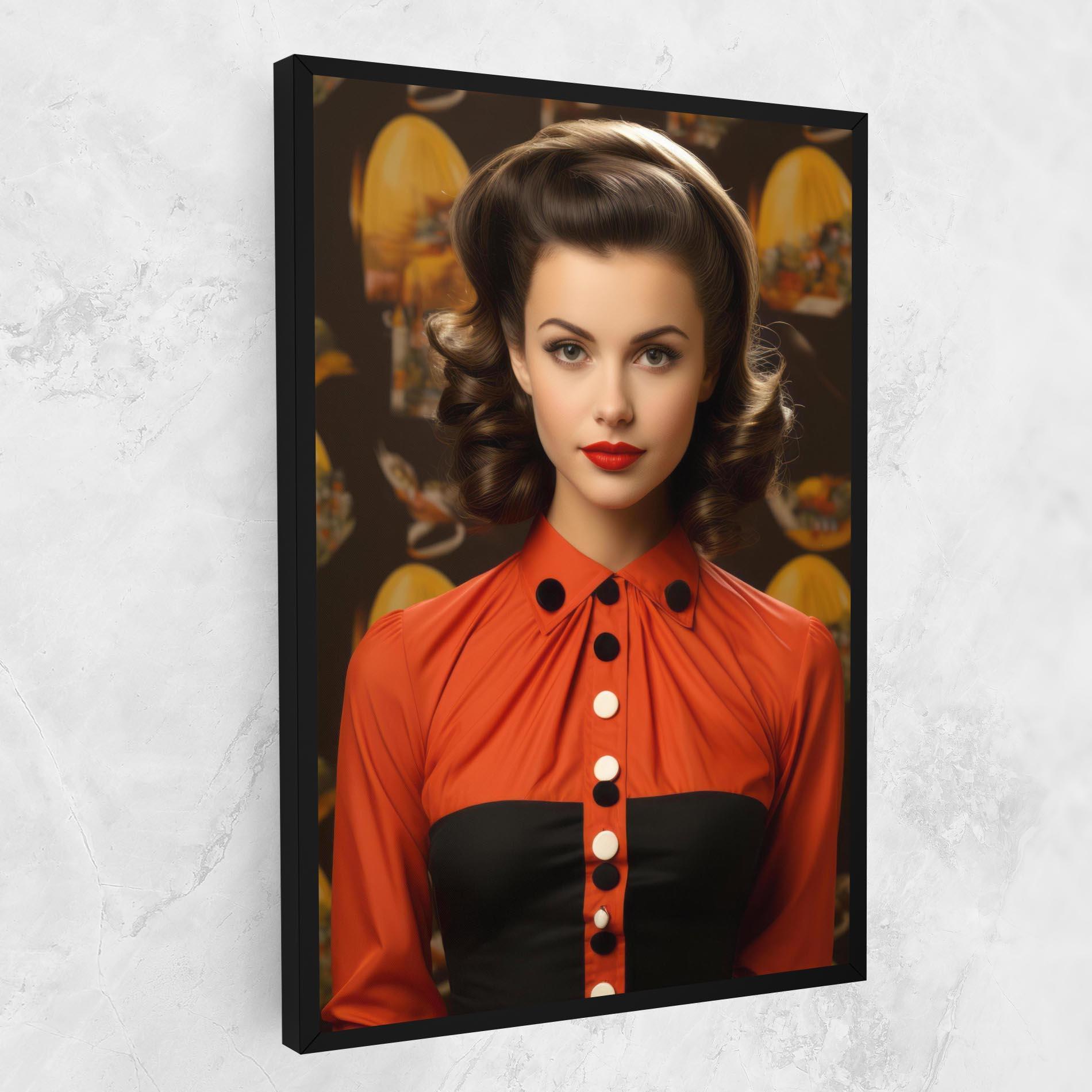 Leinwandbild Vintage Red Black mockup 1