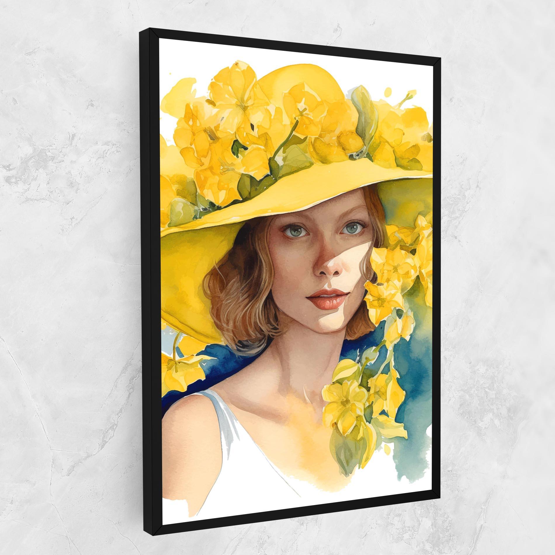 Leinwandbild Yellow Hat Flowers mockup 1