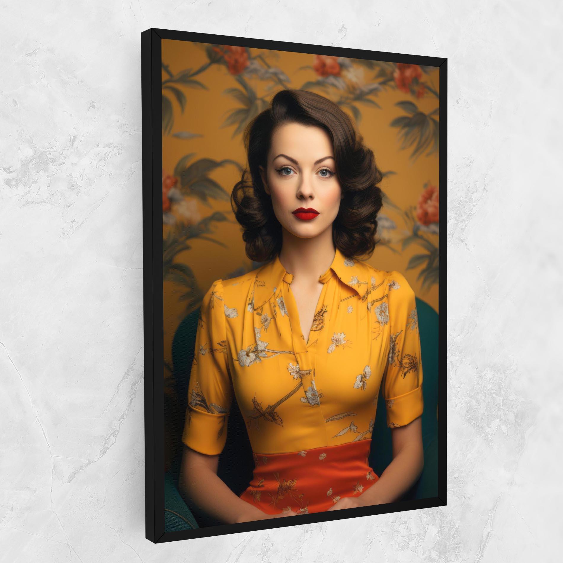 Leinwandbild Yellow Red Dress mockup 1