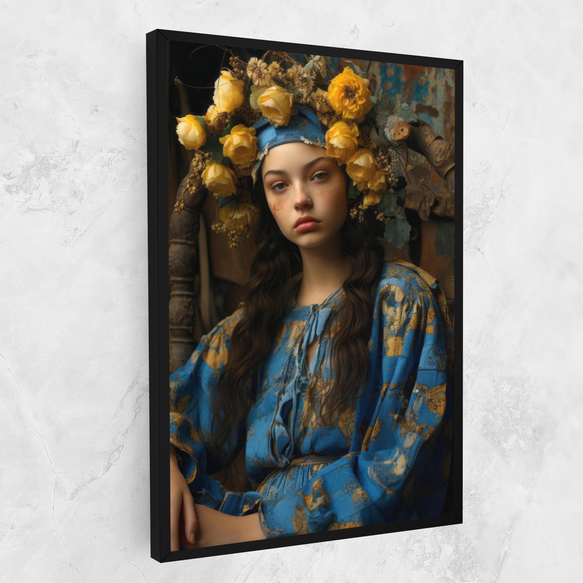 Leinwandbild Yellow Rose Dress mockup 1