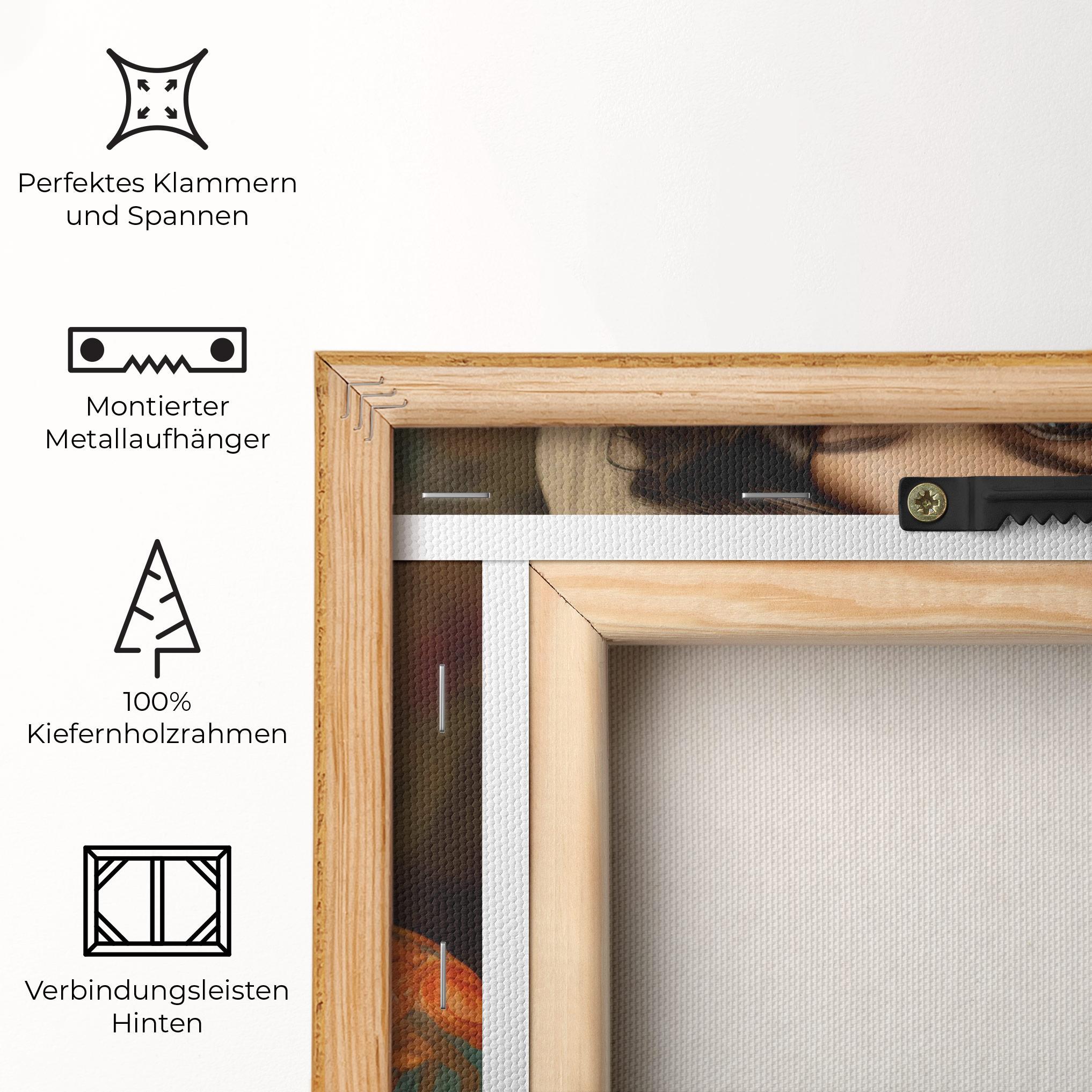 Leinwandbild Green Orange Blouse mockup 5