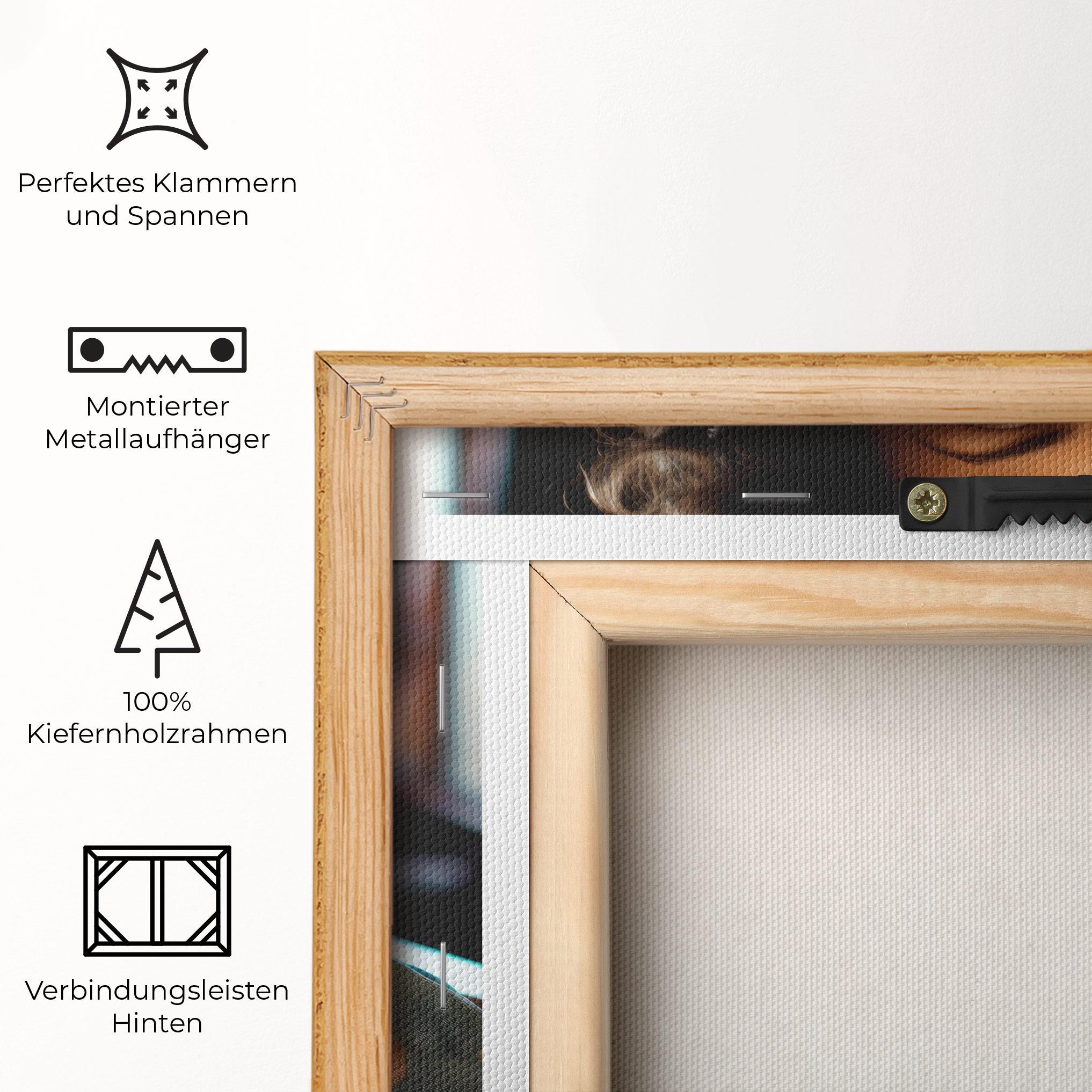 Leinwandbild Pink Flowers Dress mockup 5