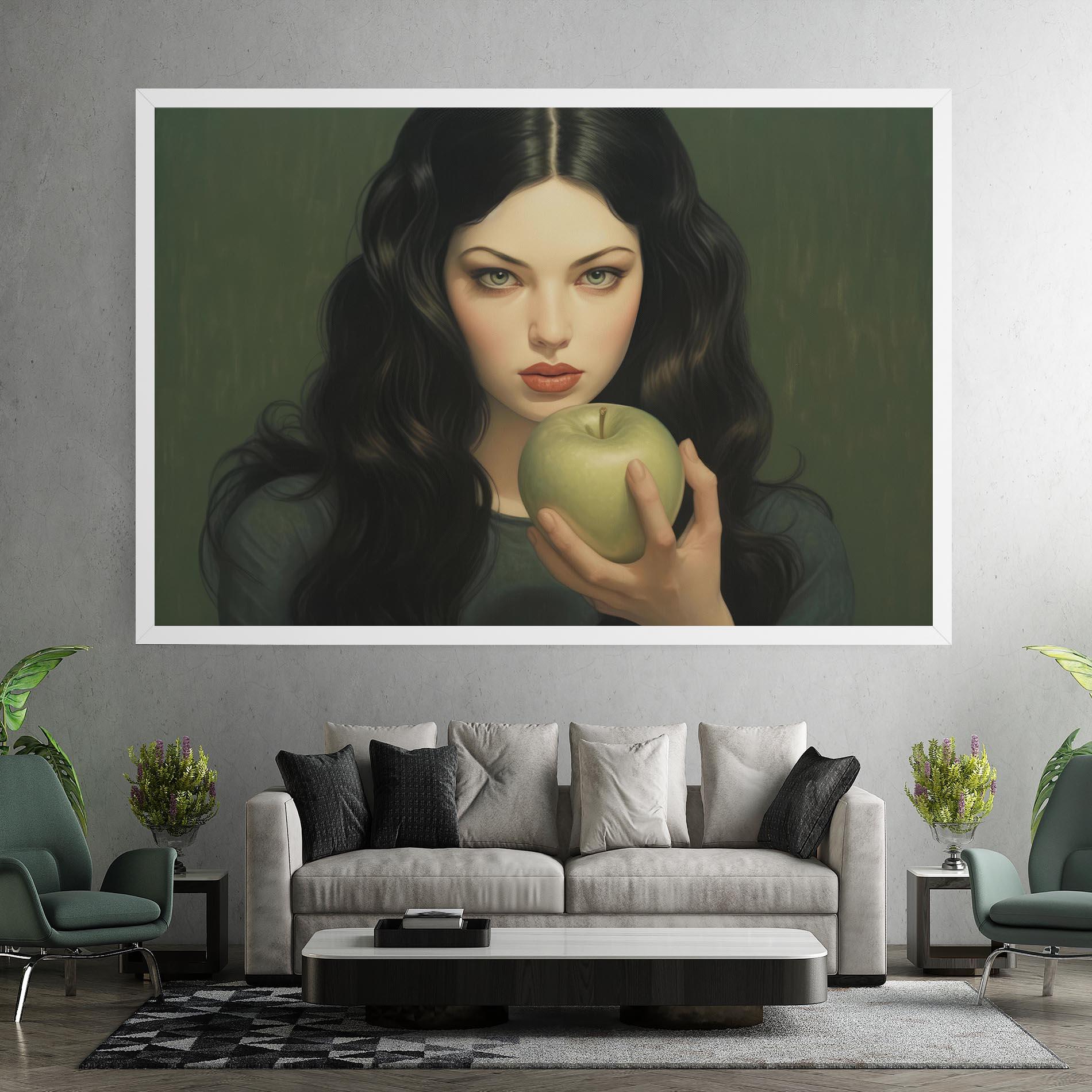 Leinwandbild Green Apple Painting mockup 7