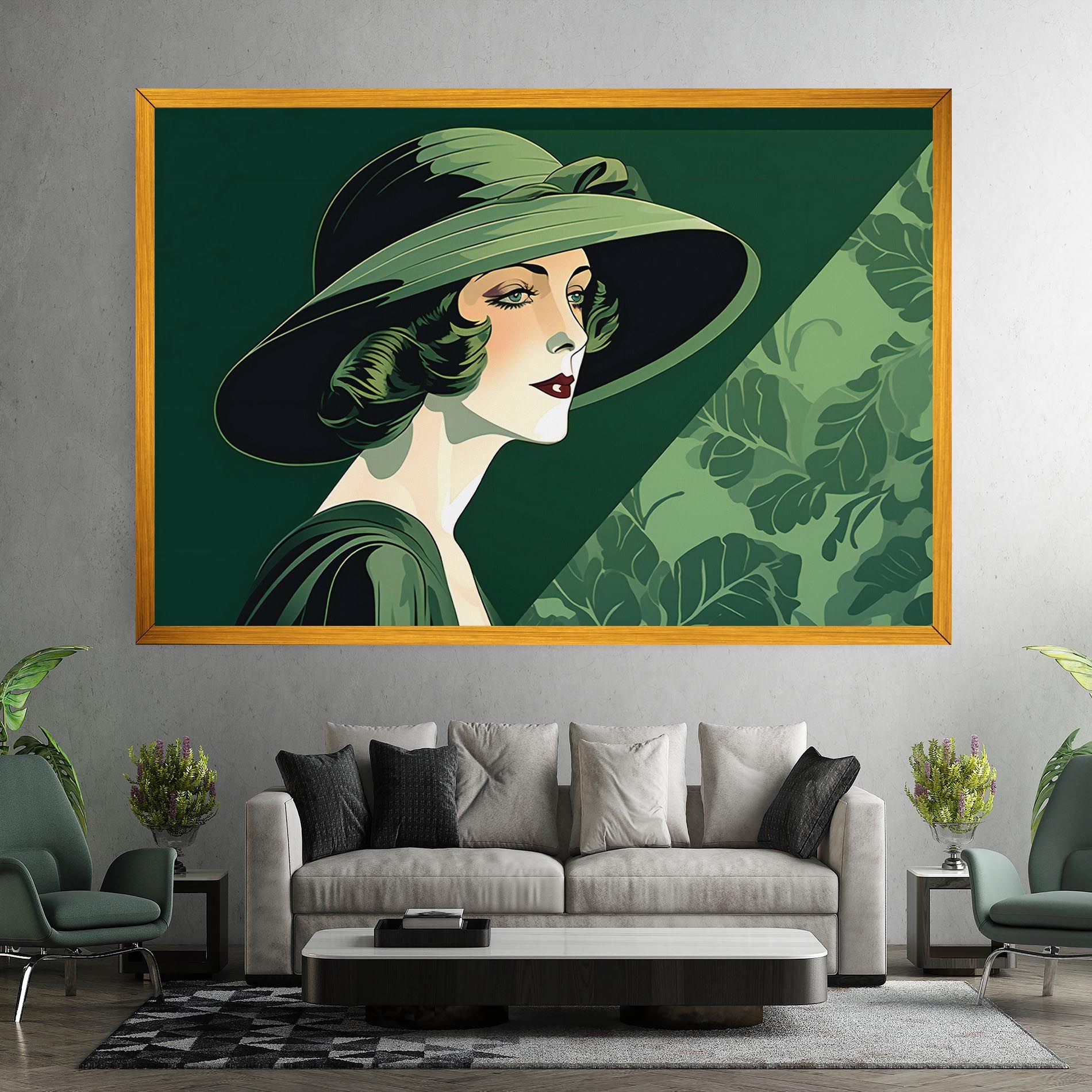 Green Woman Painting mockup 7