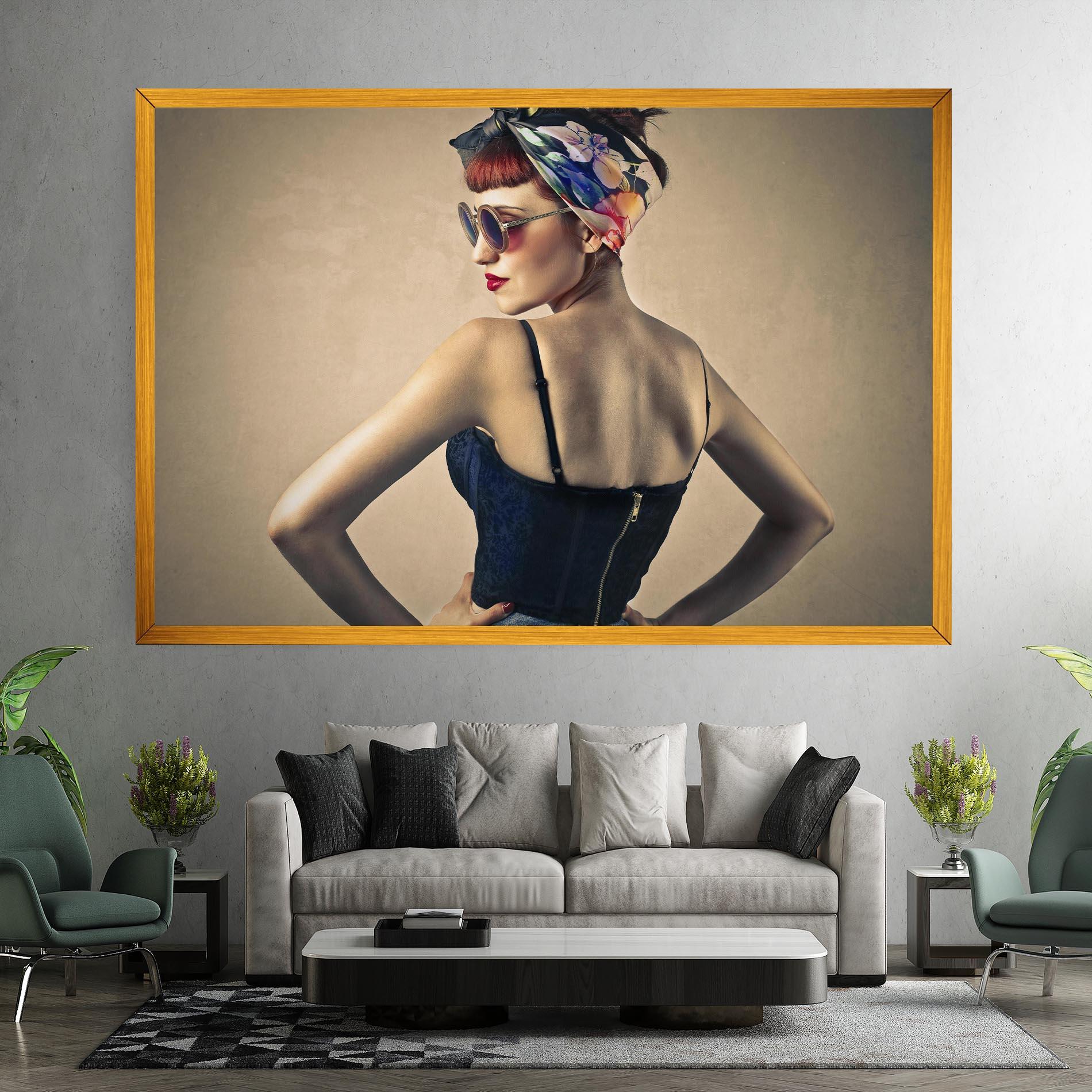 Leinwandbild Pin Up Girl mockup 7