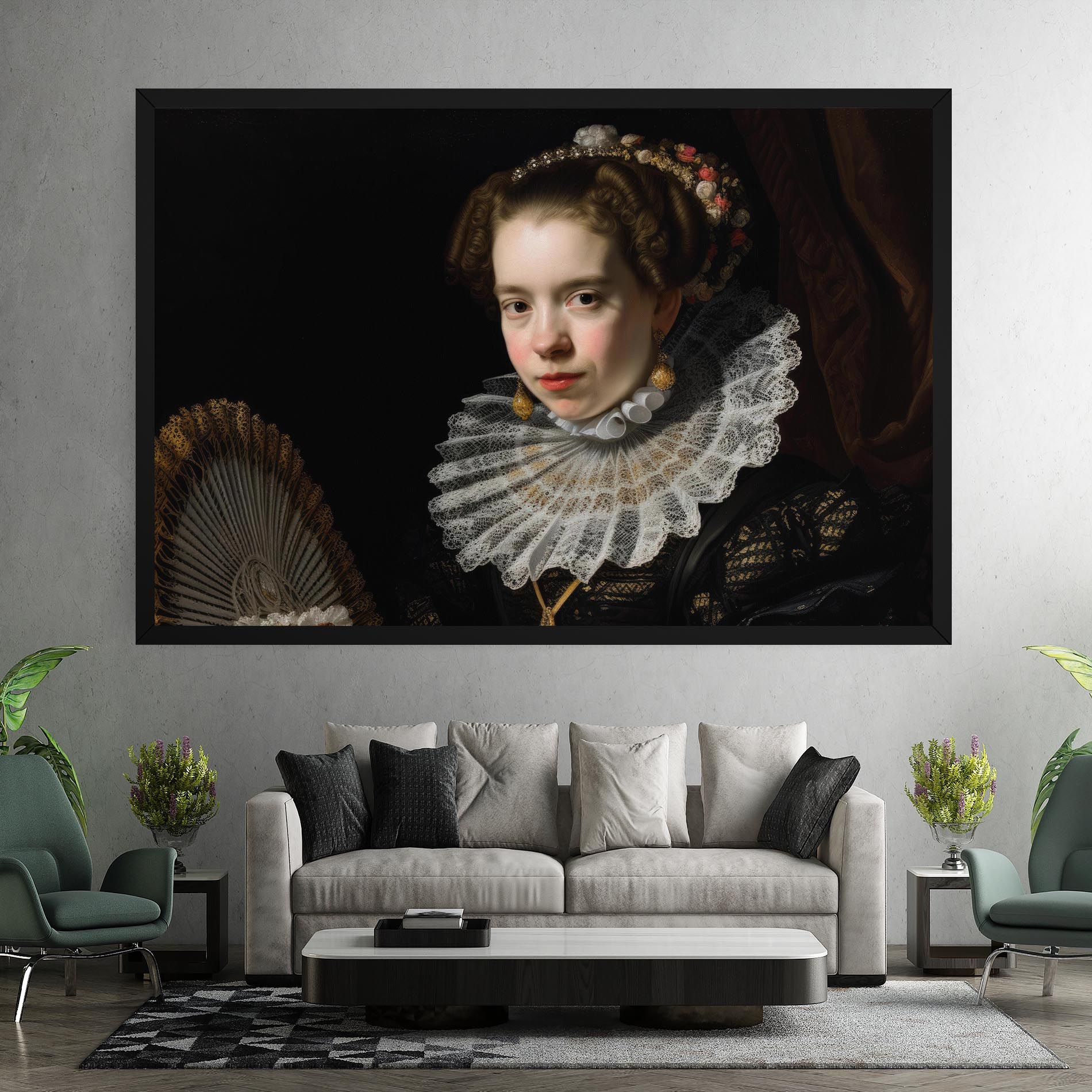Baroque Lady Portrait mockup 7