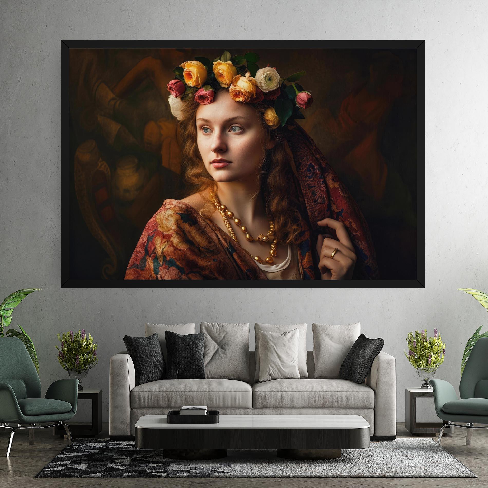 Leinwandbild Renaissance Woman mockup 7