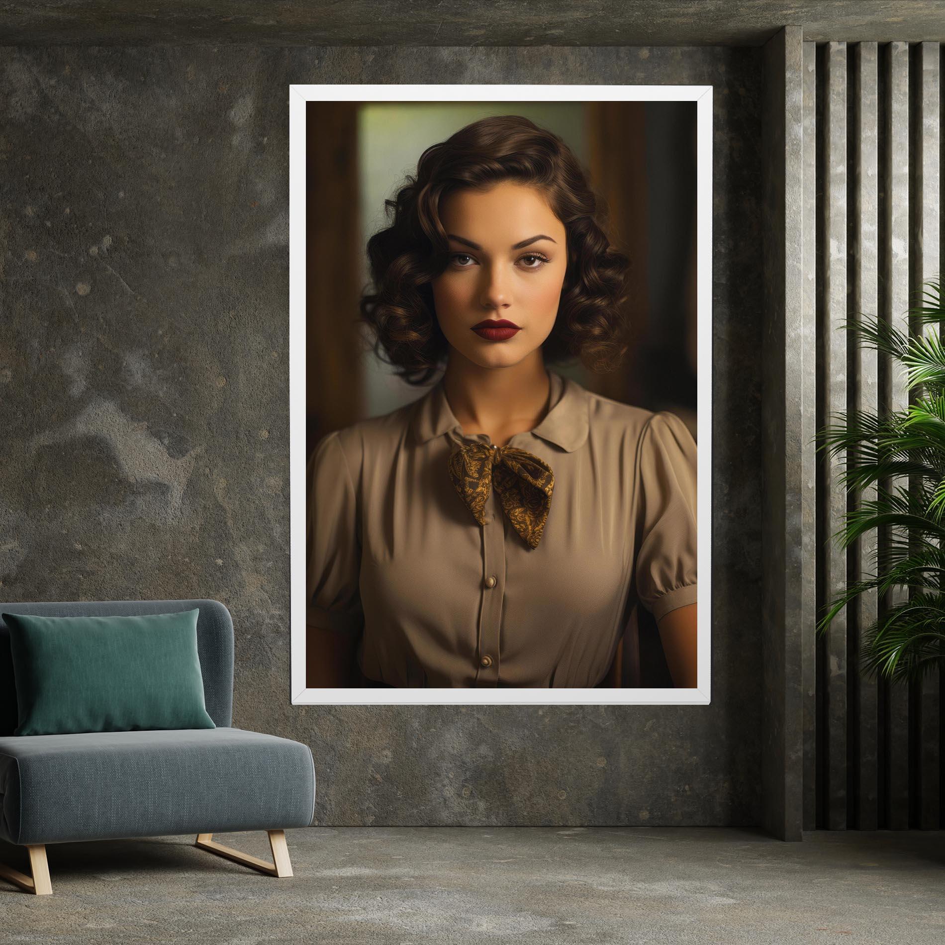 Leinwandbild Beige Vintage Blouse mockup 7