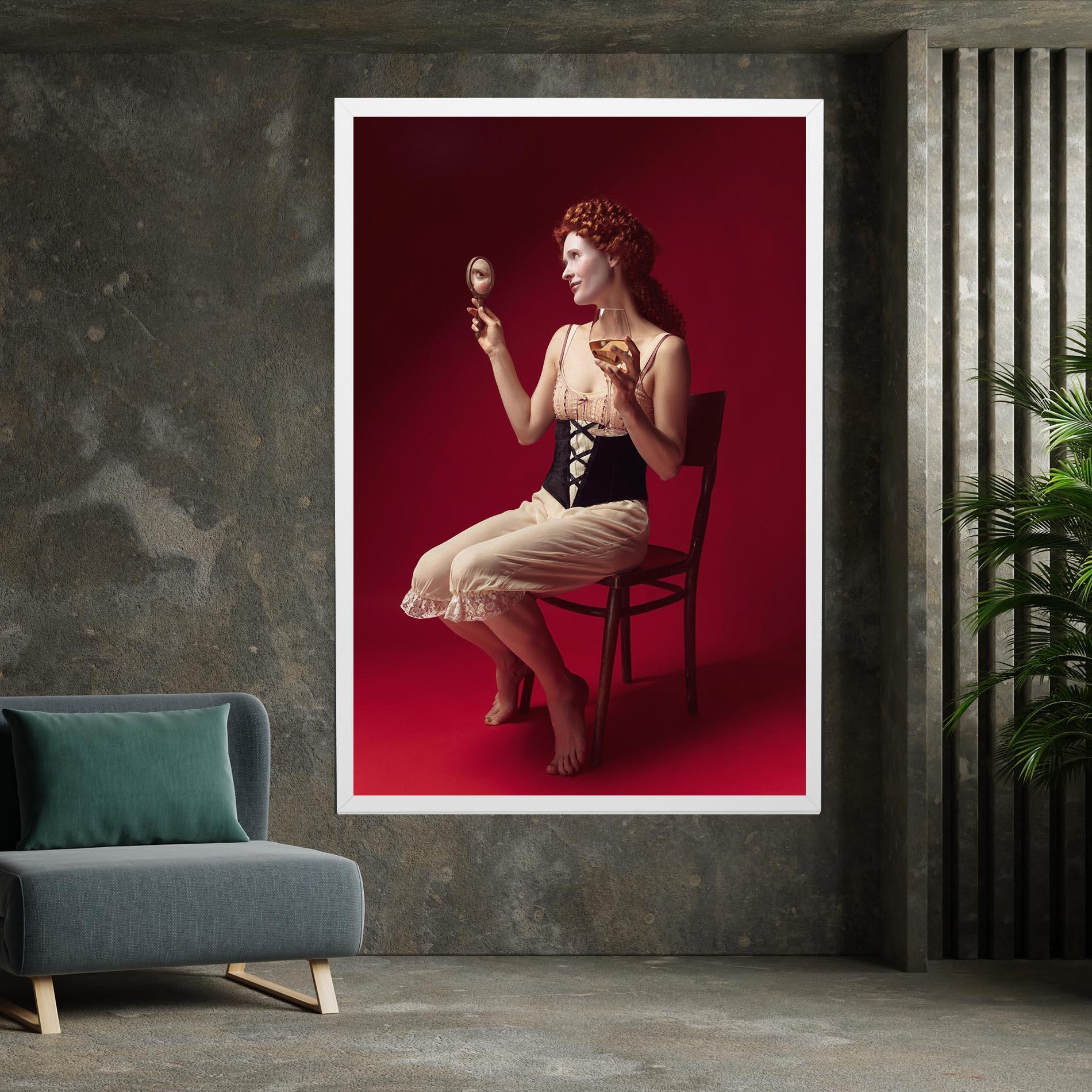 Leinwandbild Medieval Redhead Woman mockup 7
