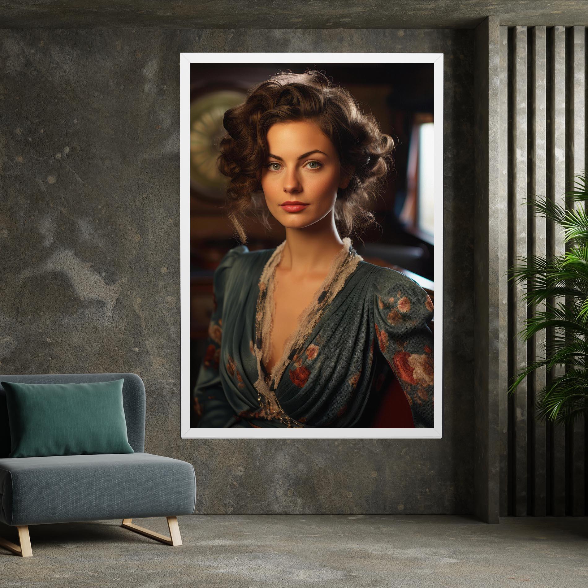 Leinwandbild Pink Flowers Dress mockup 7