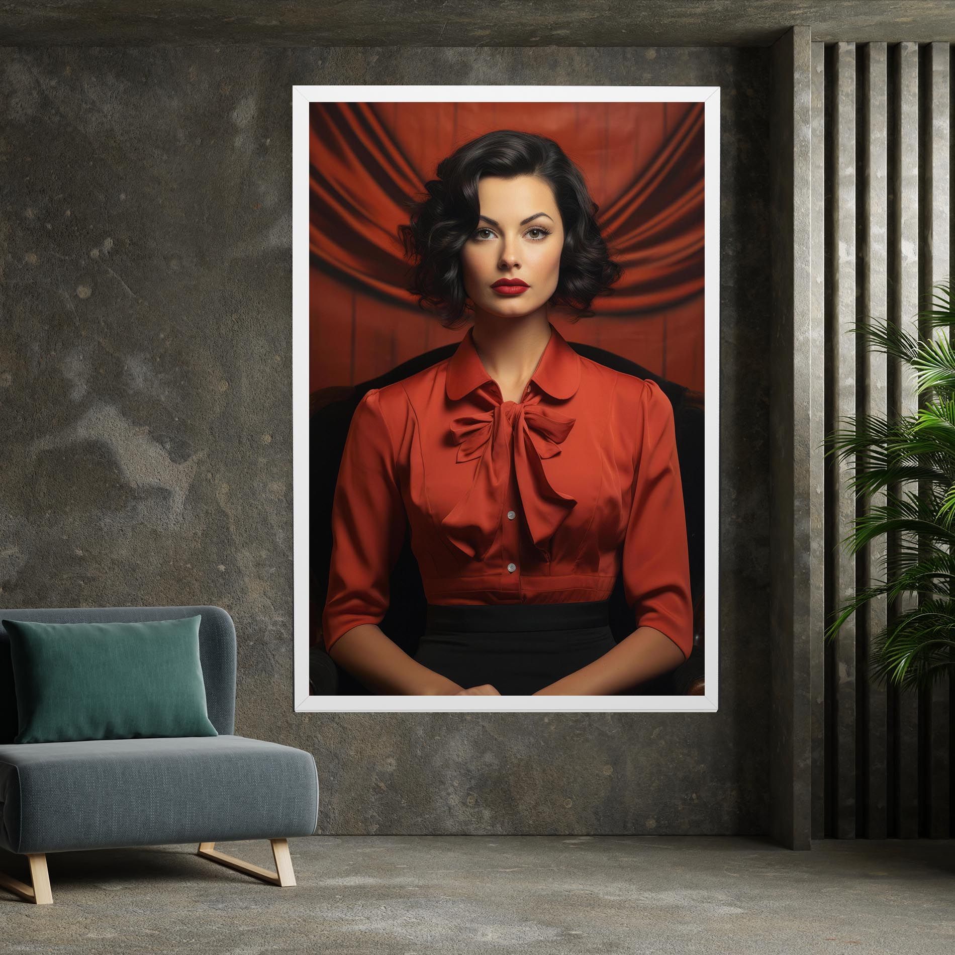 Pretty Red Blouse mockup 7