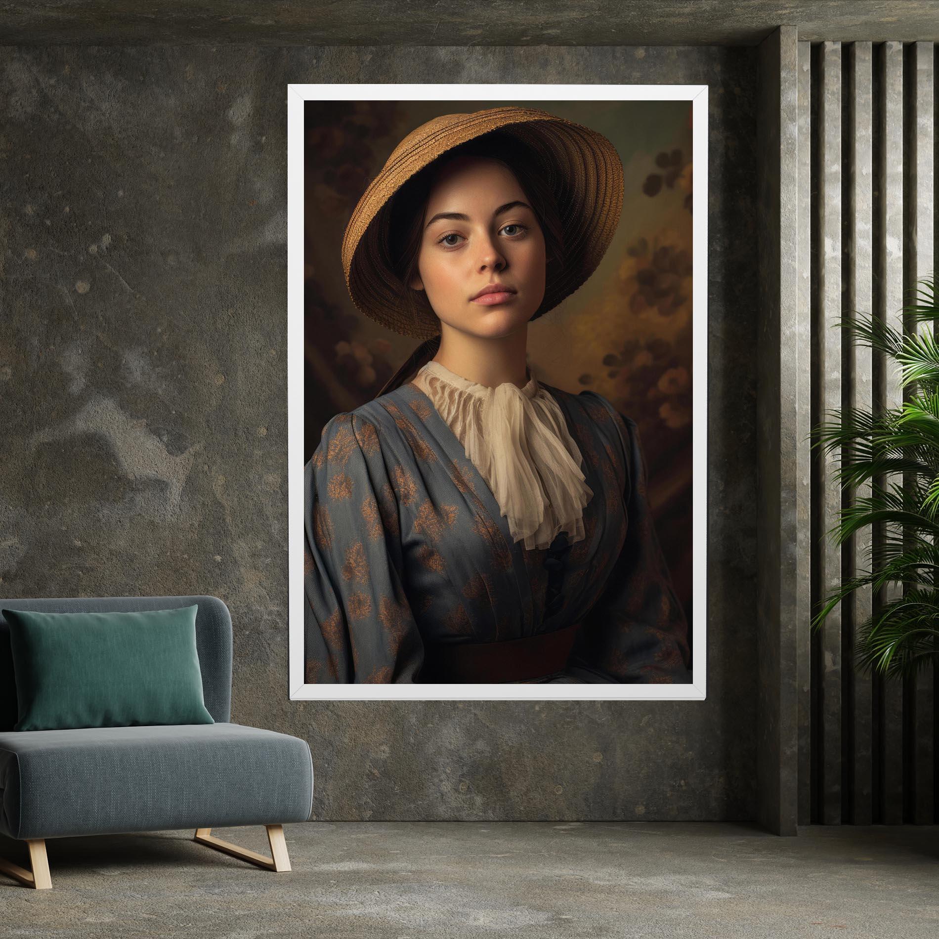 Leinwandbild Vintage Blue Dress mockup 7