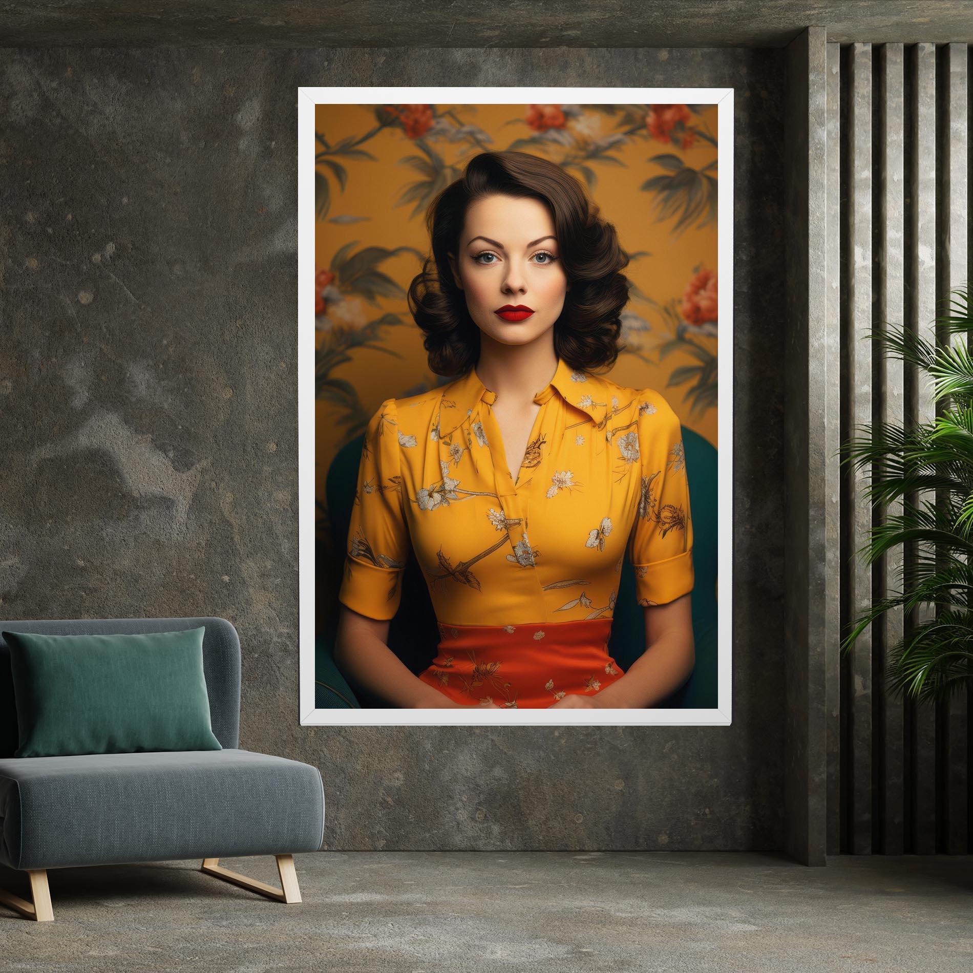 Leinwandbild Yellow Red Dress mockup 7