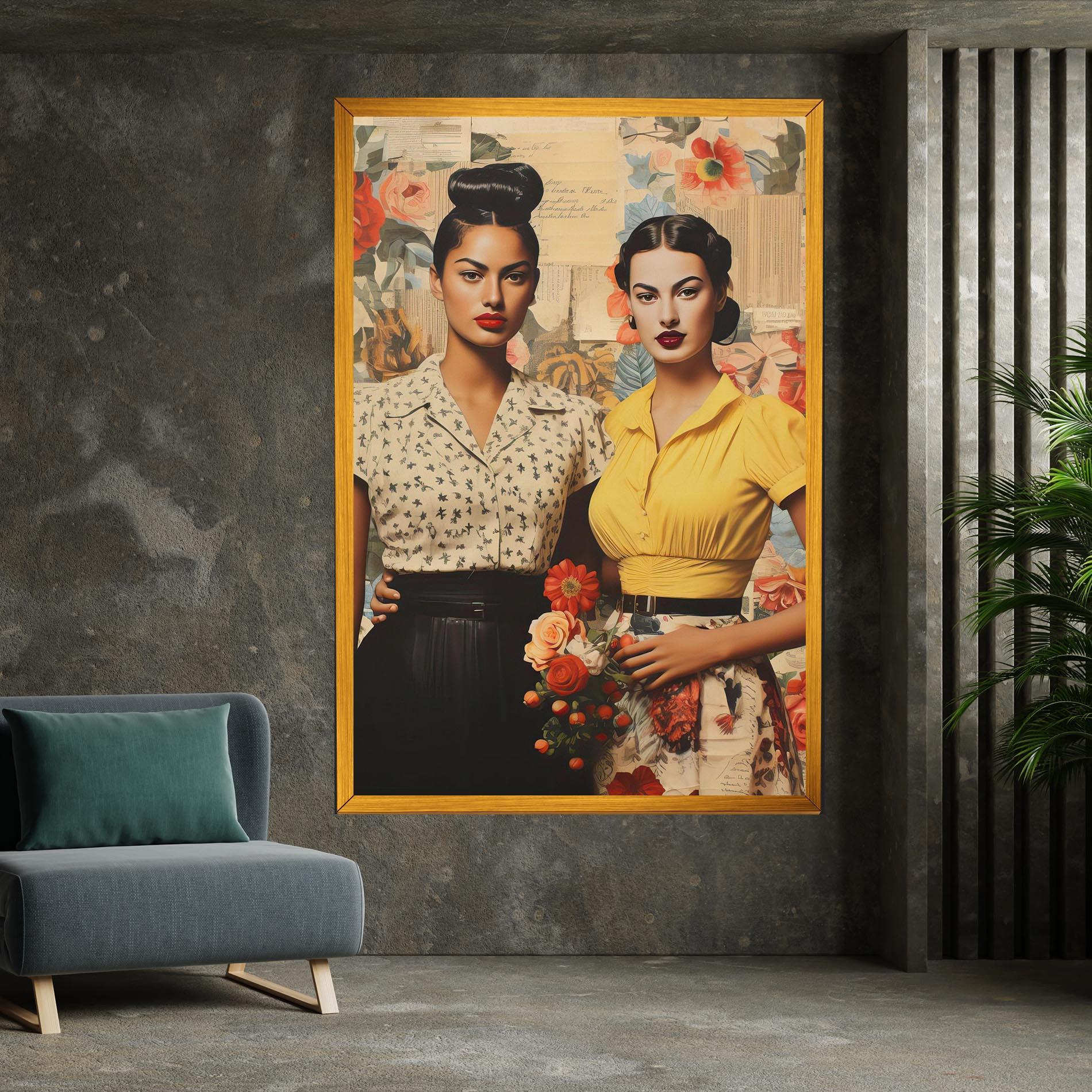 Leinwandbild Friendship Vintage Power mockup 7