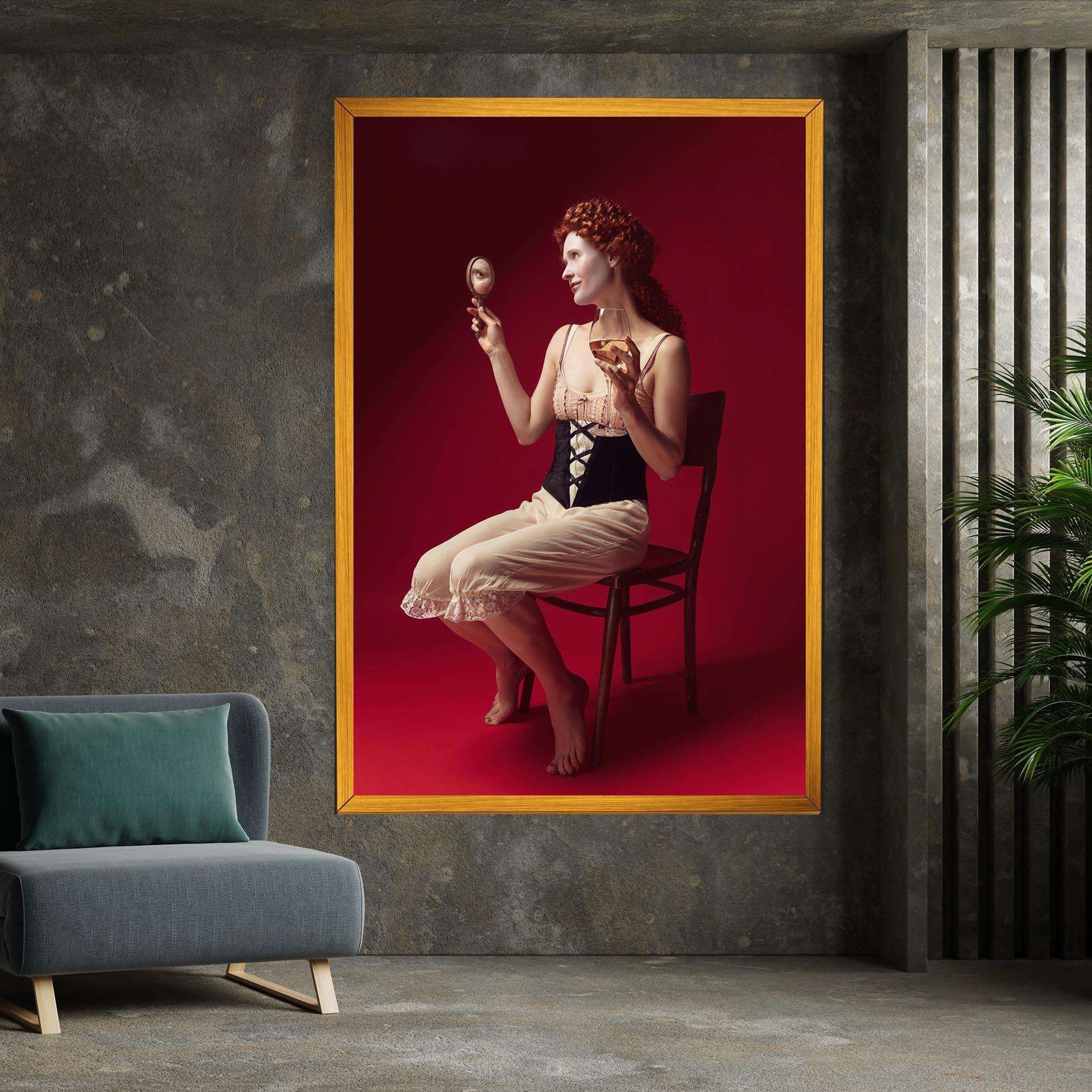 Leinwandbild Medieval Redhead Woman mockup 7