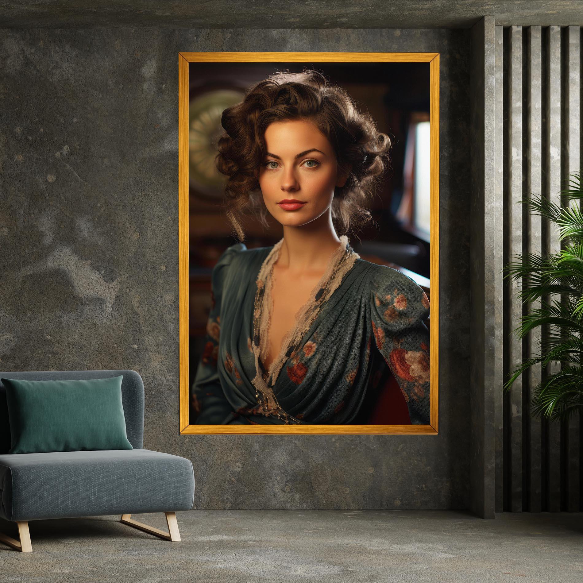 Leinwandbild Pink Flowers Dress mockup 7