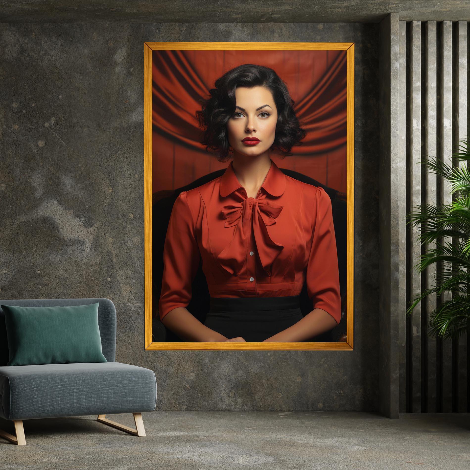 Leinwandbild Pretty Red Blouse mockup 7