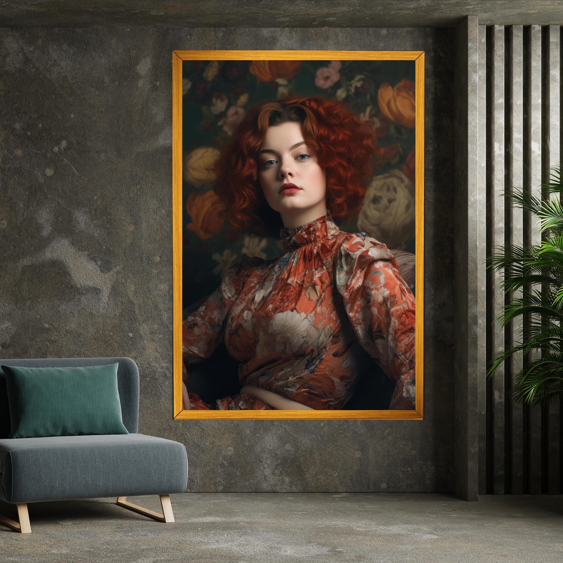 Leinwandbild Red Vintage Hair mockup 7