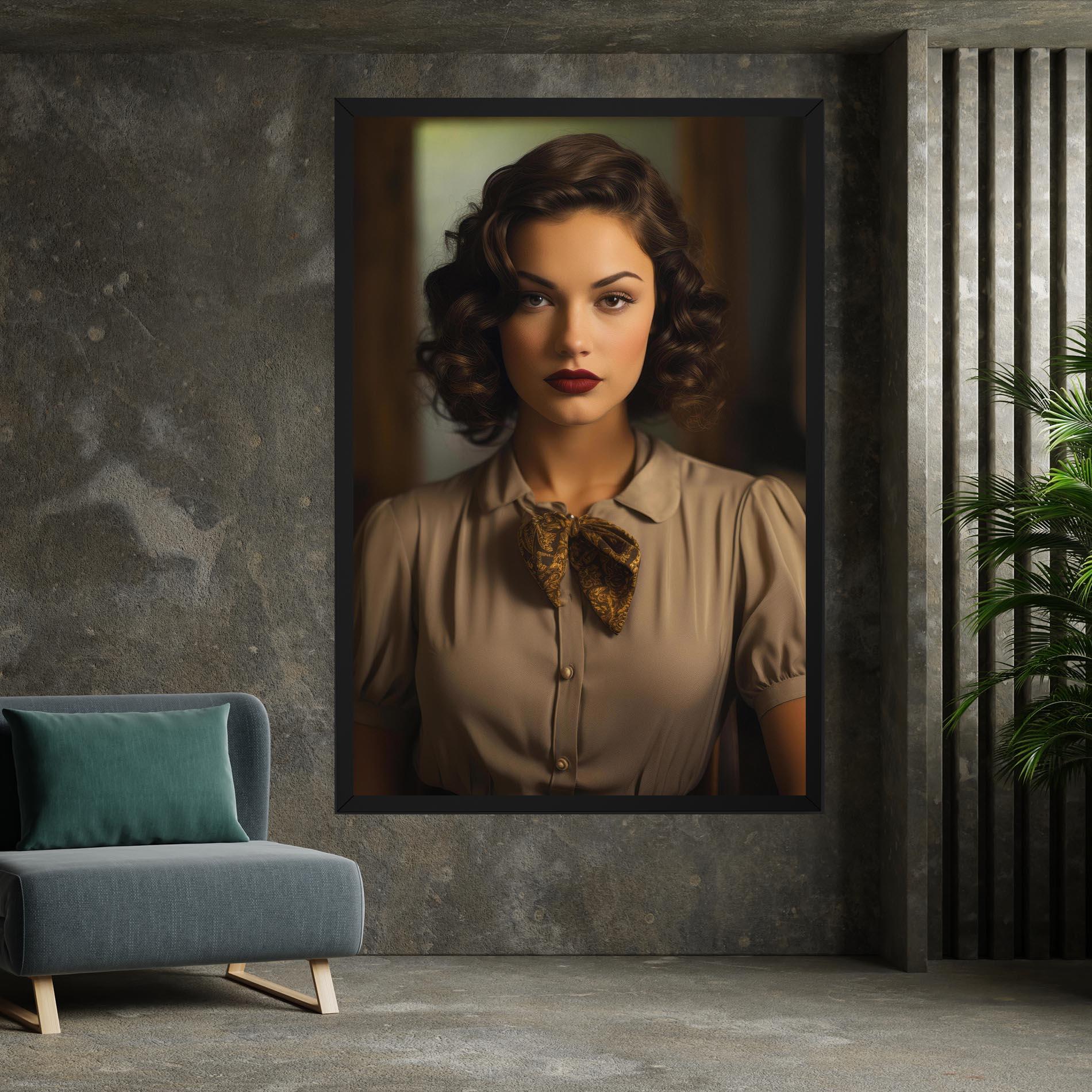 Leinwandbild Beige Vintage Blouse mockup 7