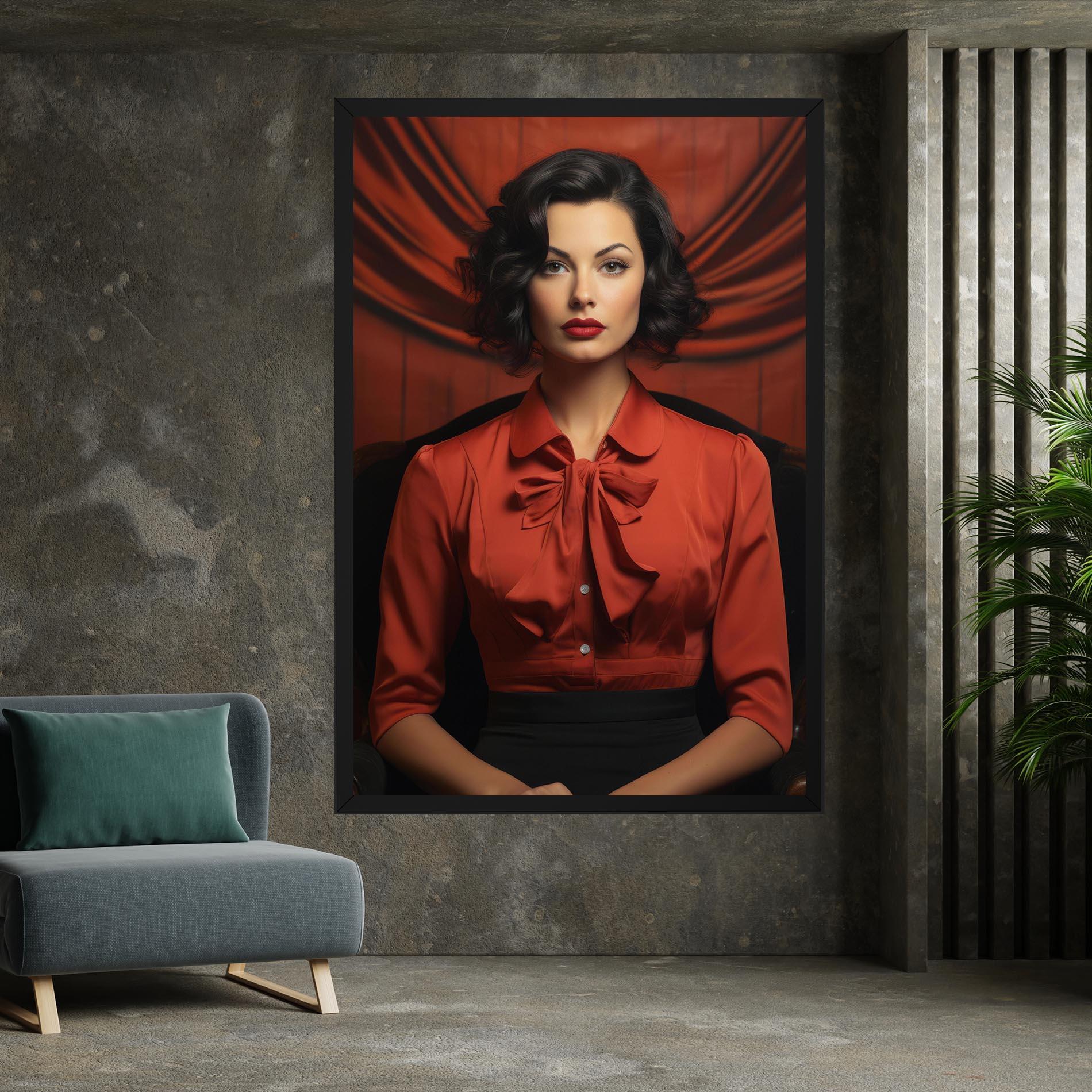 Leinwandbild Pretty Red Blouse mockup 7