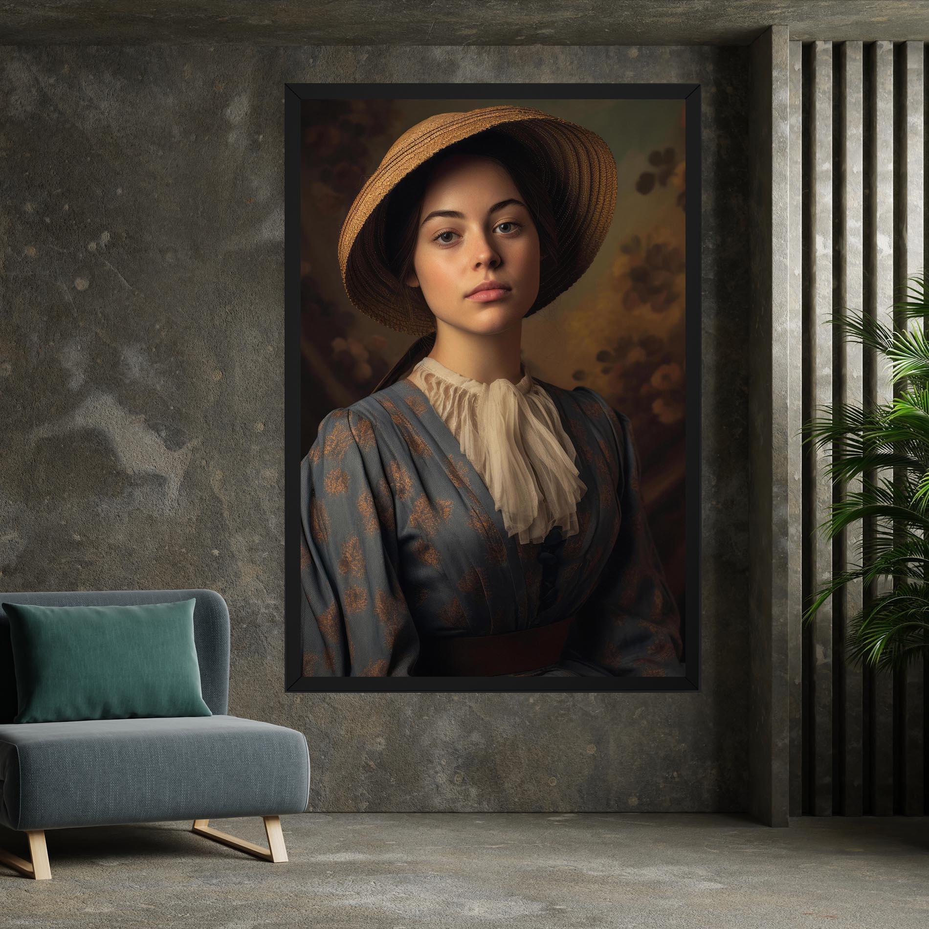 Leinwandbild Vintage Blue Dress mockup 7