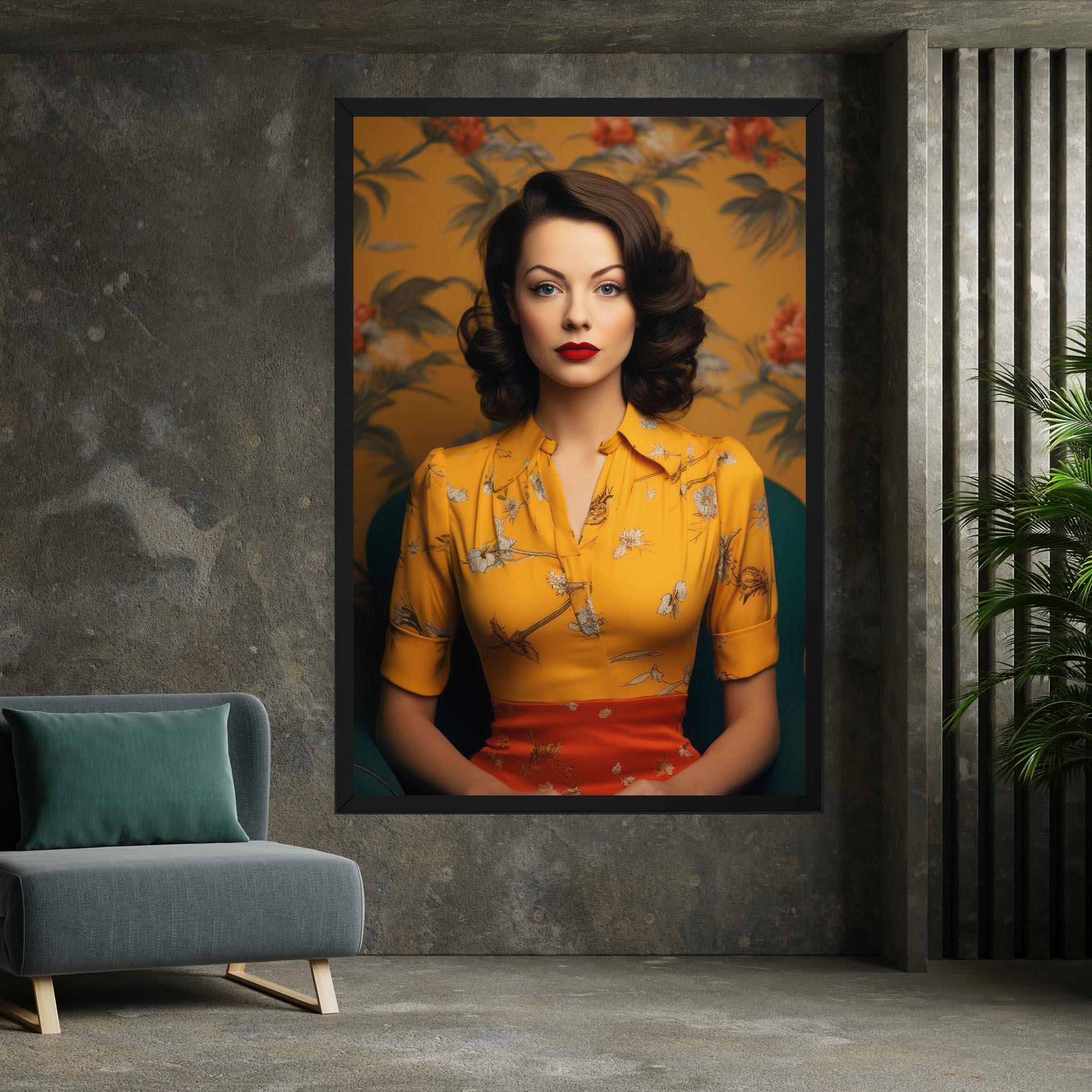 Leinwandbild Yellow Red Dress mockup 7