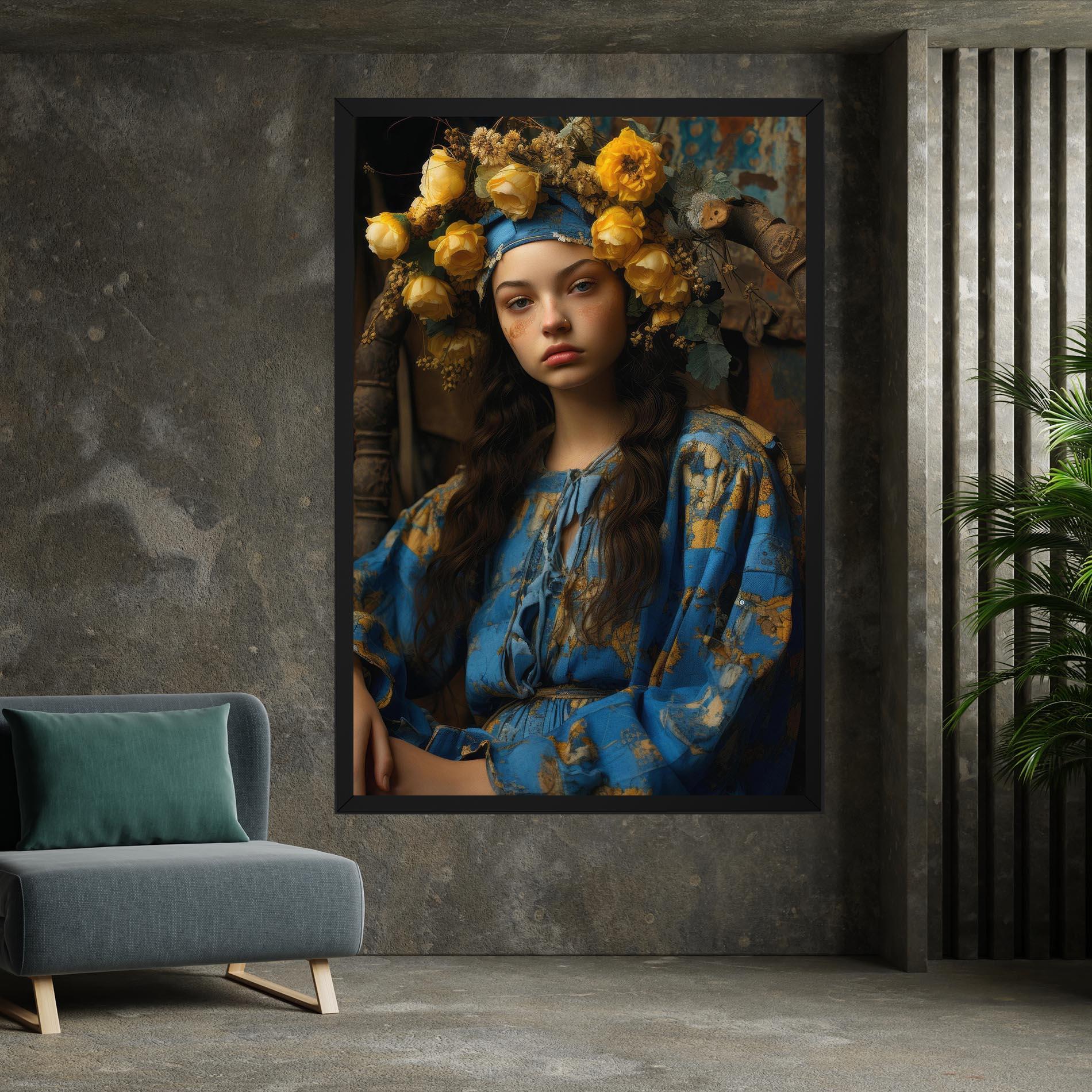 Leinwandbild Yellow Rose Dress mockup 7