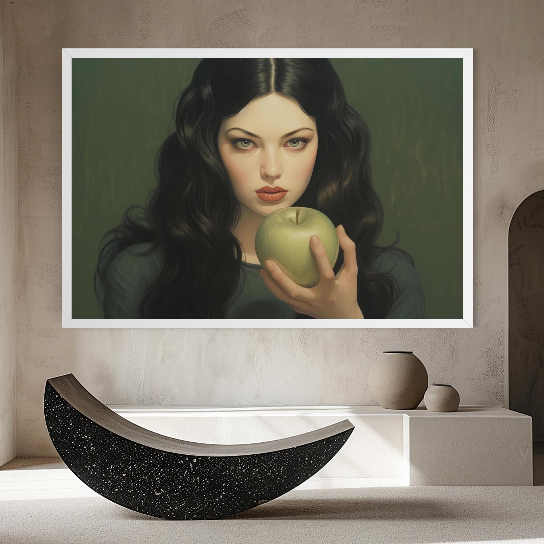 Leinwandbild Green Apple Painting mockup 8