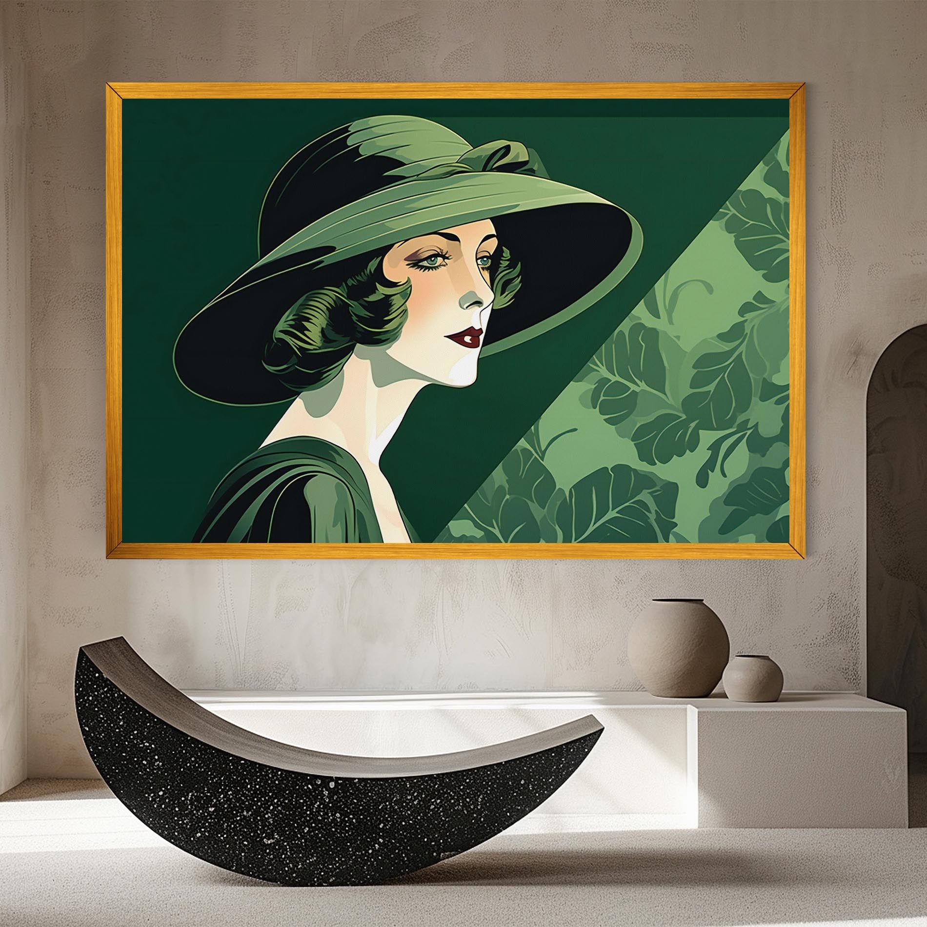Green Woman Painting mockup 8