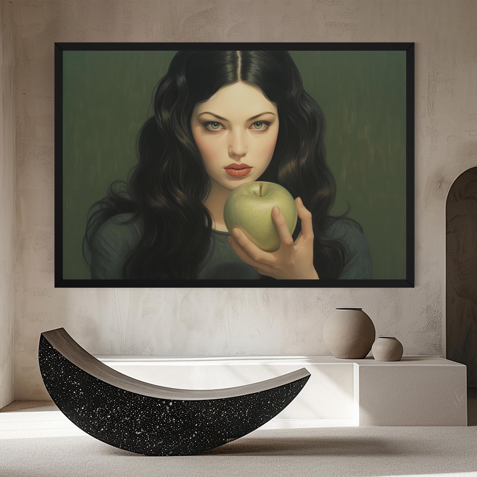 Leinwandbild Green Apple Painting mockup 8