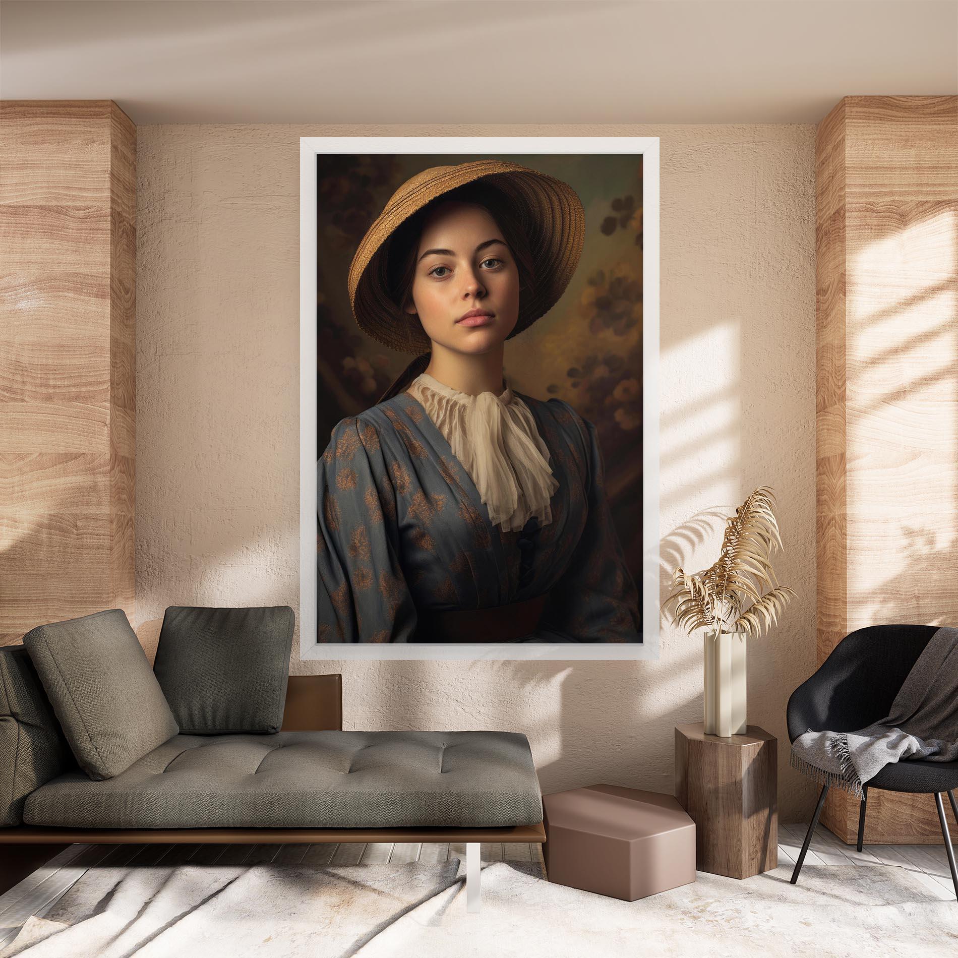 Leinwandbild Vintage Blue Dress mockup 8