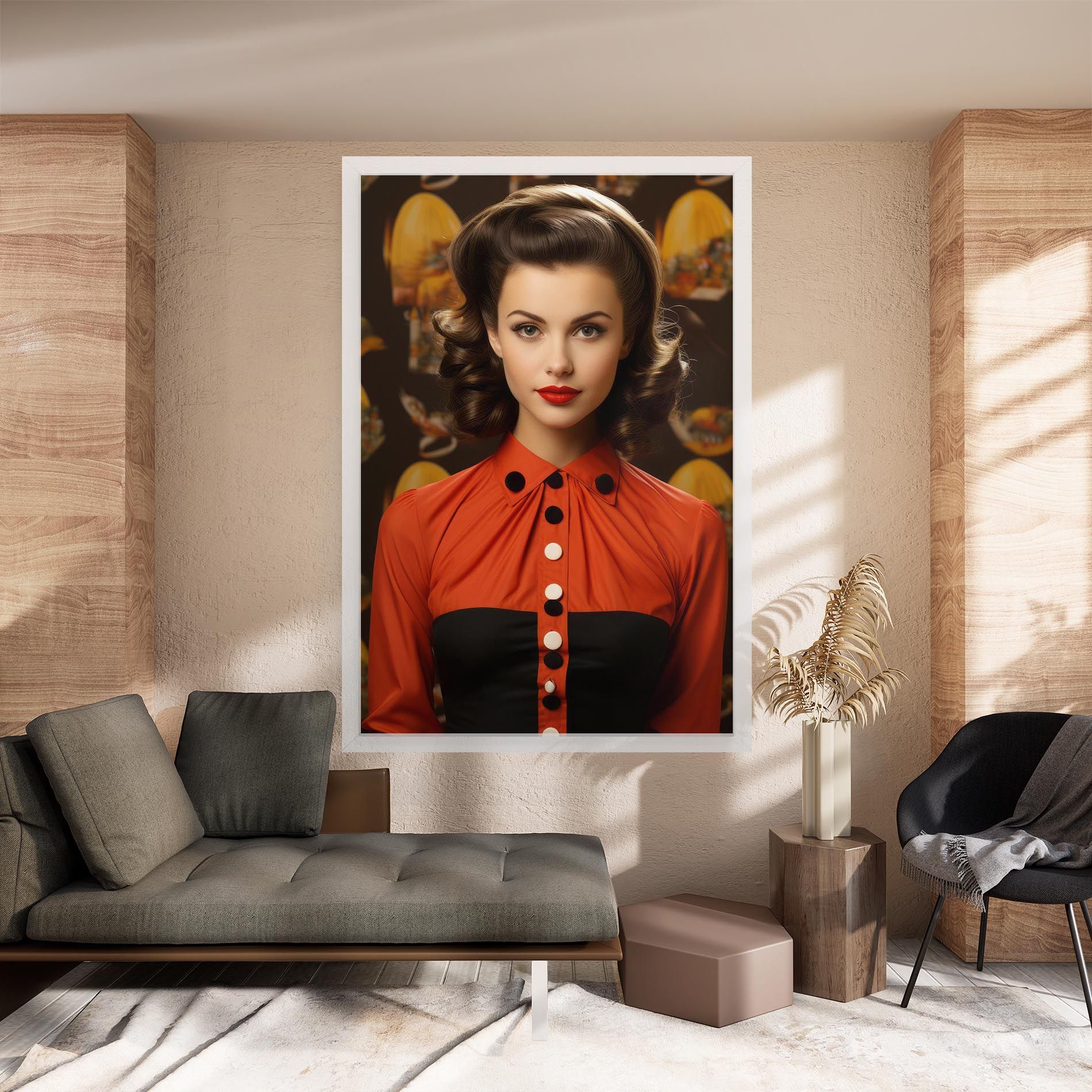 Vintage Red Black mockup 8