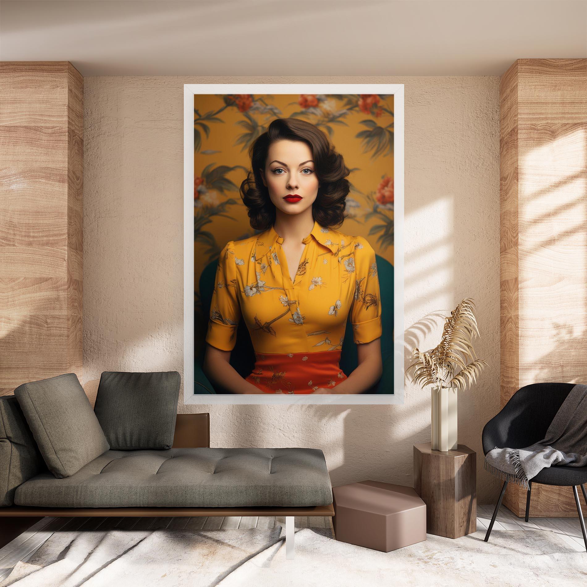 Leinwandbild Yellow Red Dress mockup 8