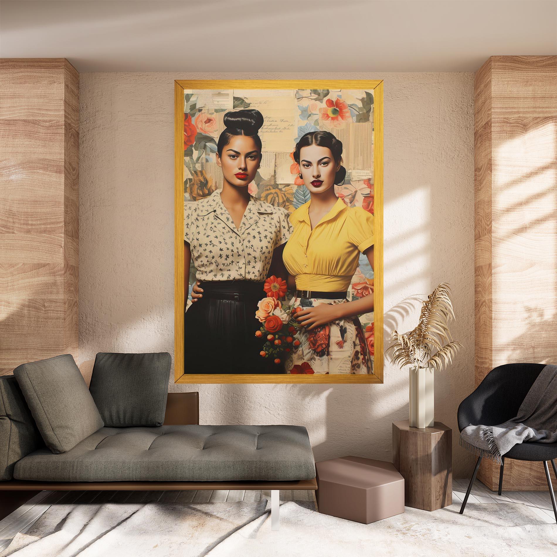 Leinwandbild Friendship Vintage Power mockup 8