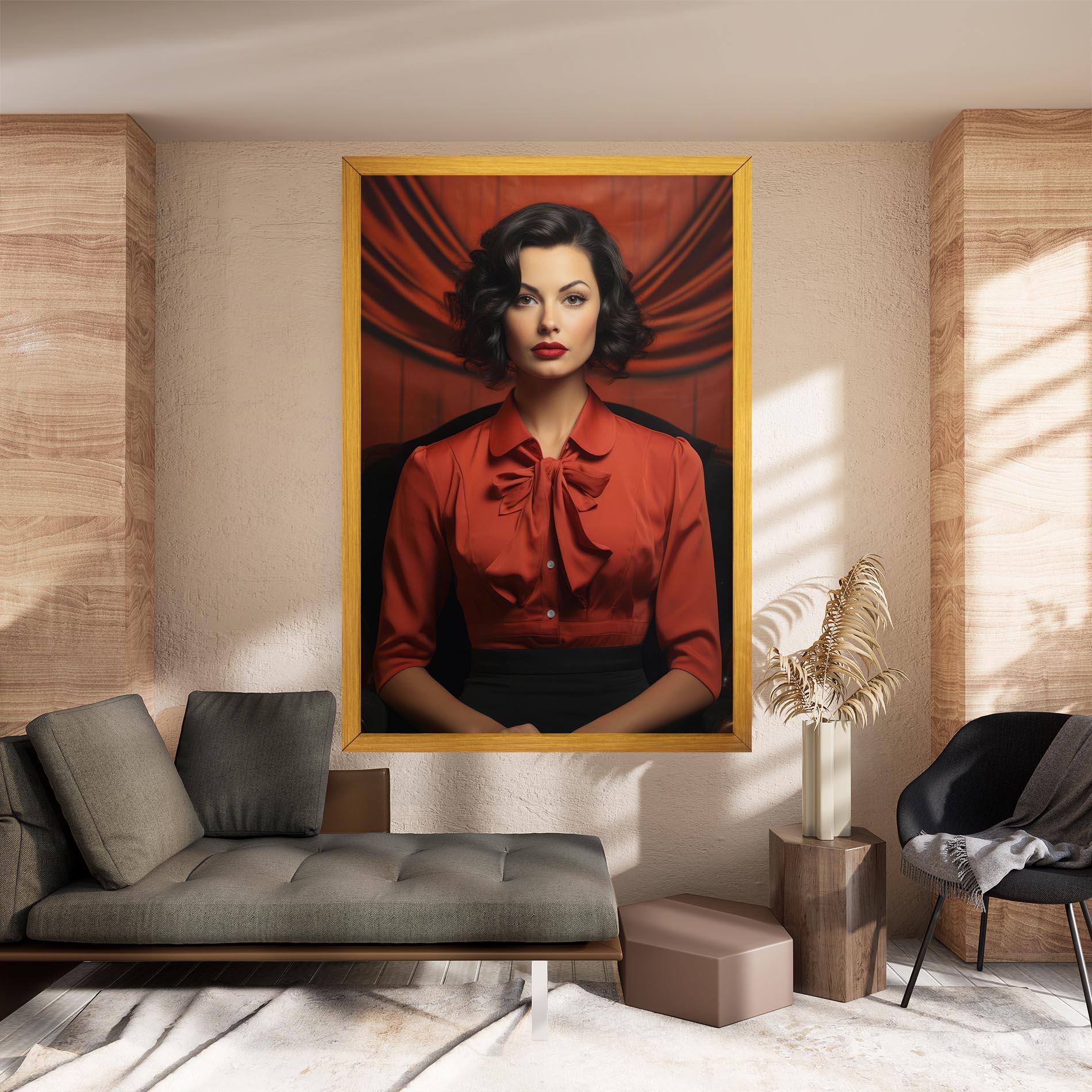 Leinwandbild Pretty Red Blouse mockup 8