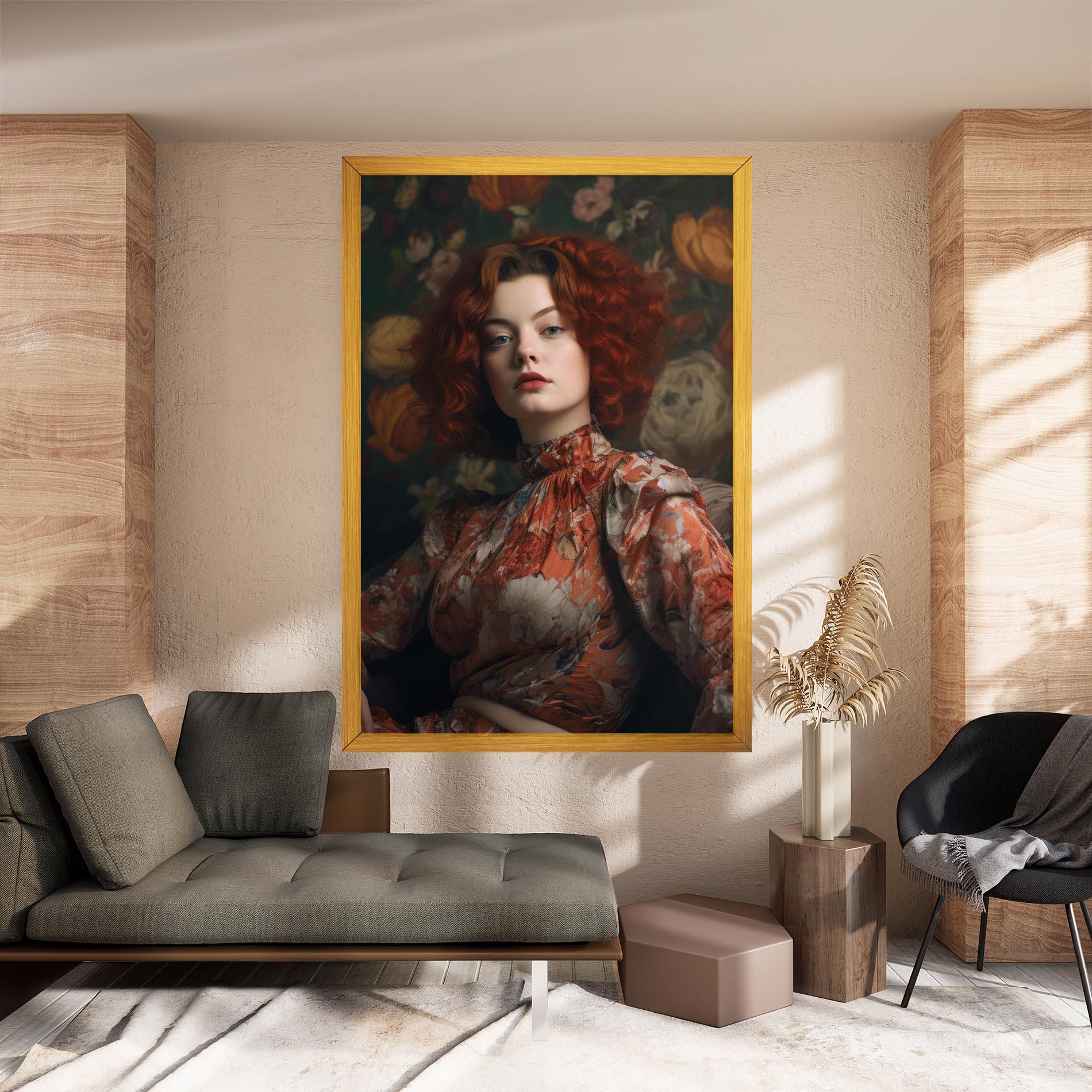 Leinwandbild Red Vintage Hair mockup 8