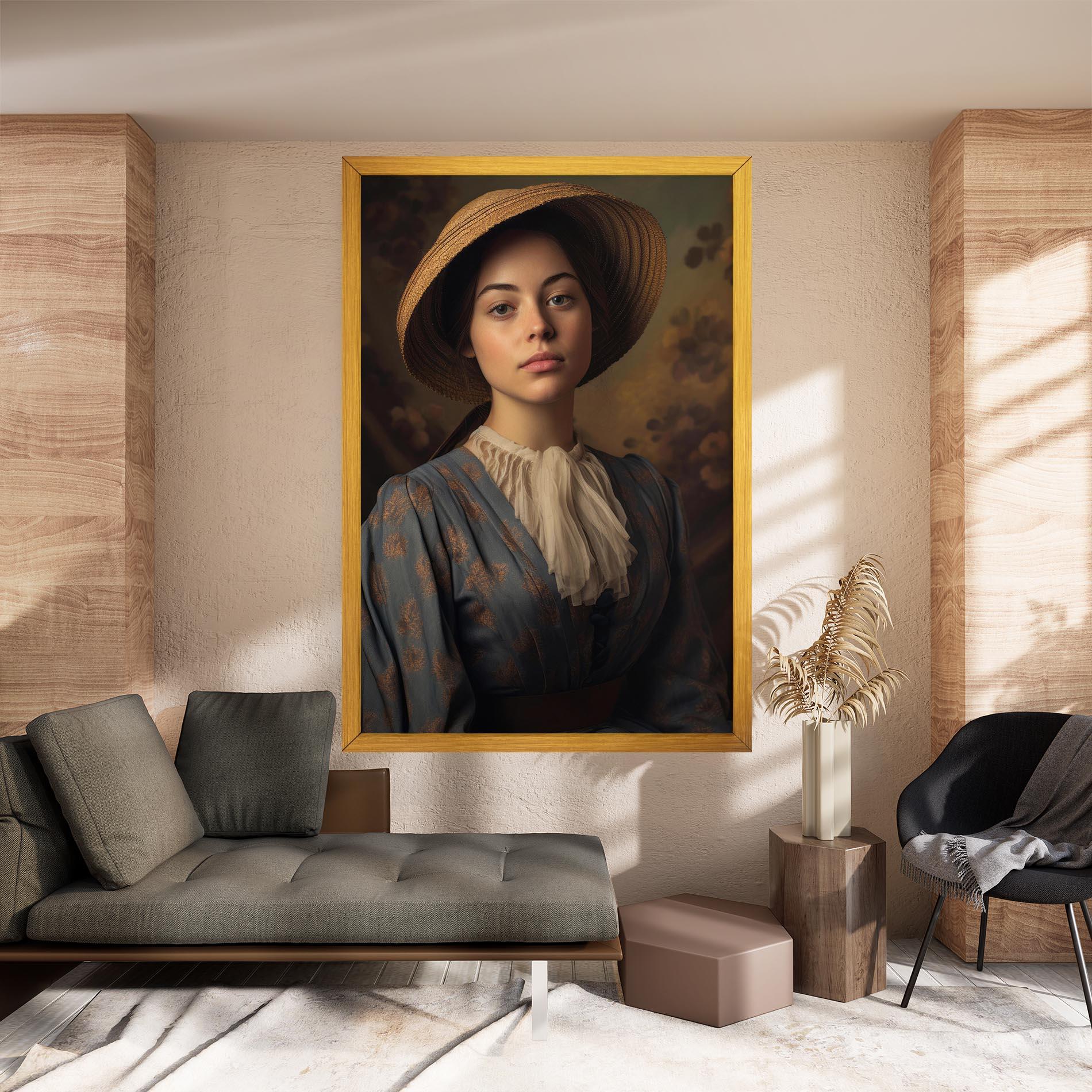 Leinwandbild Vintage Blue Dress mockup 8