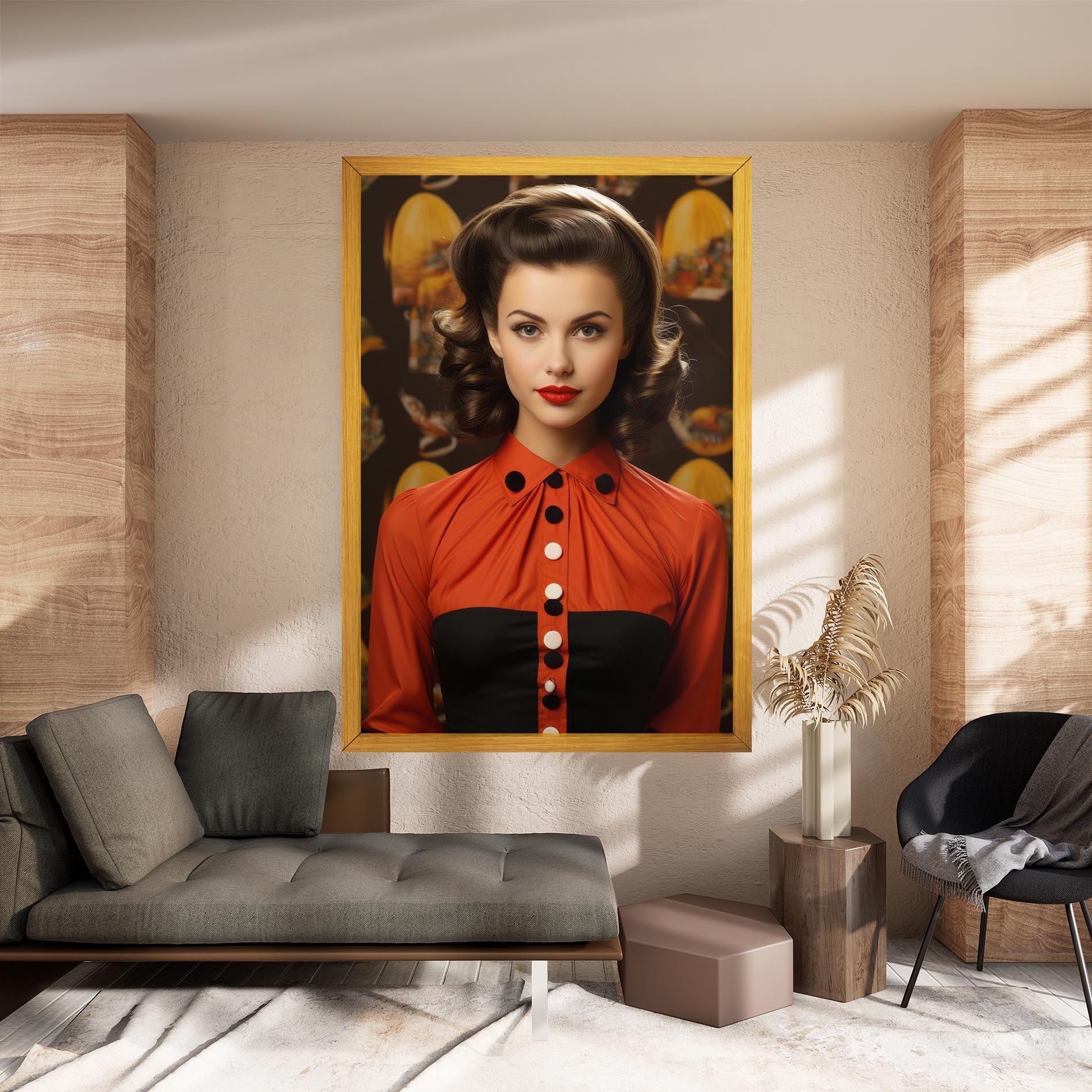 Vintage Red Black mockup 8