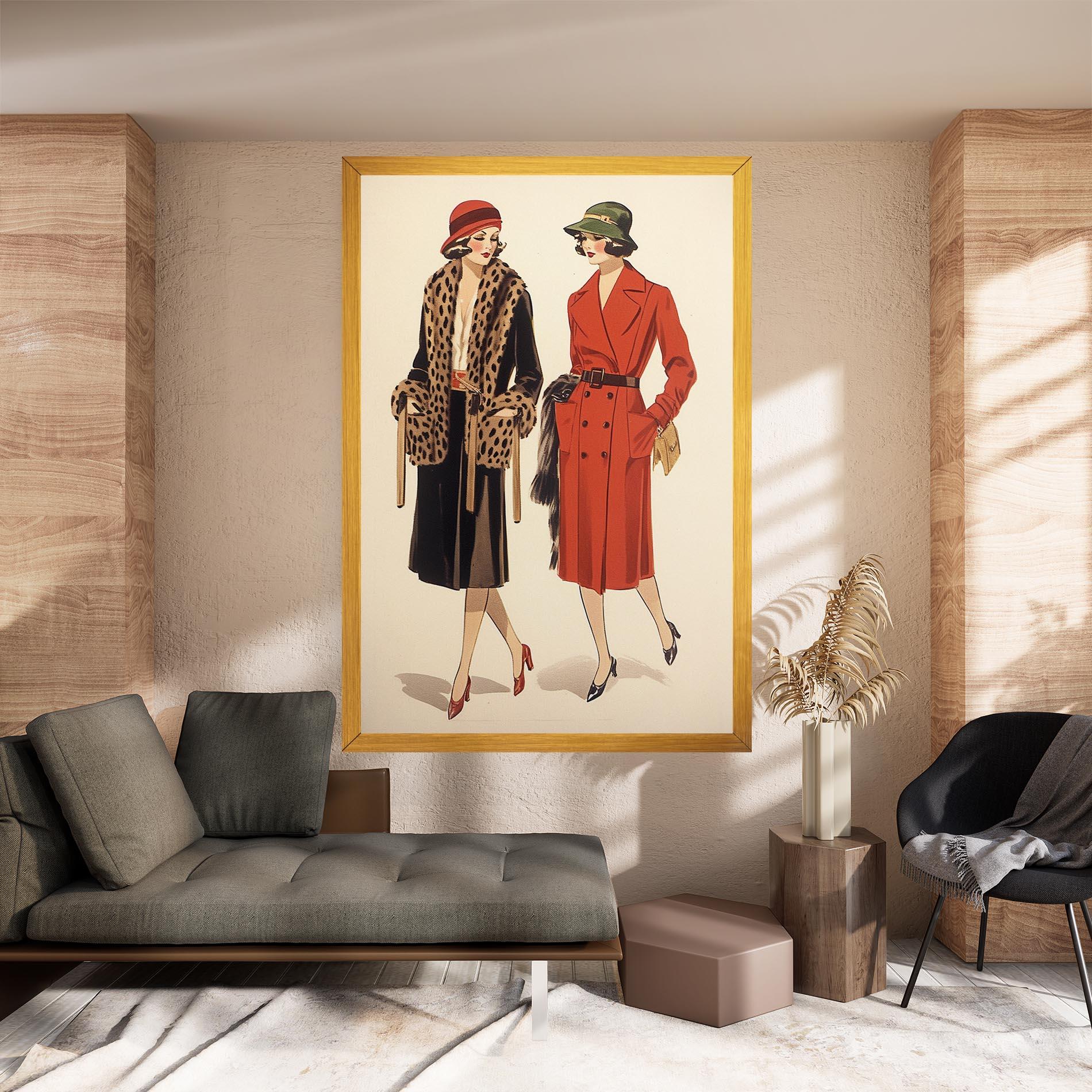 Leinwandbild Vintage Side By Side mockup 8