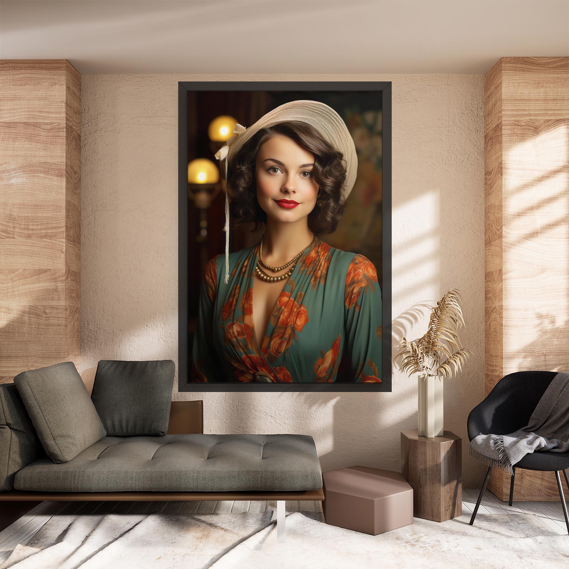 Leinwandbild Green Orange Blouse mockup 8