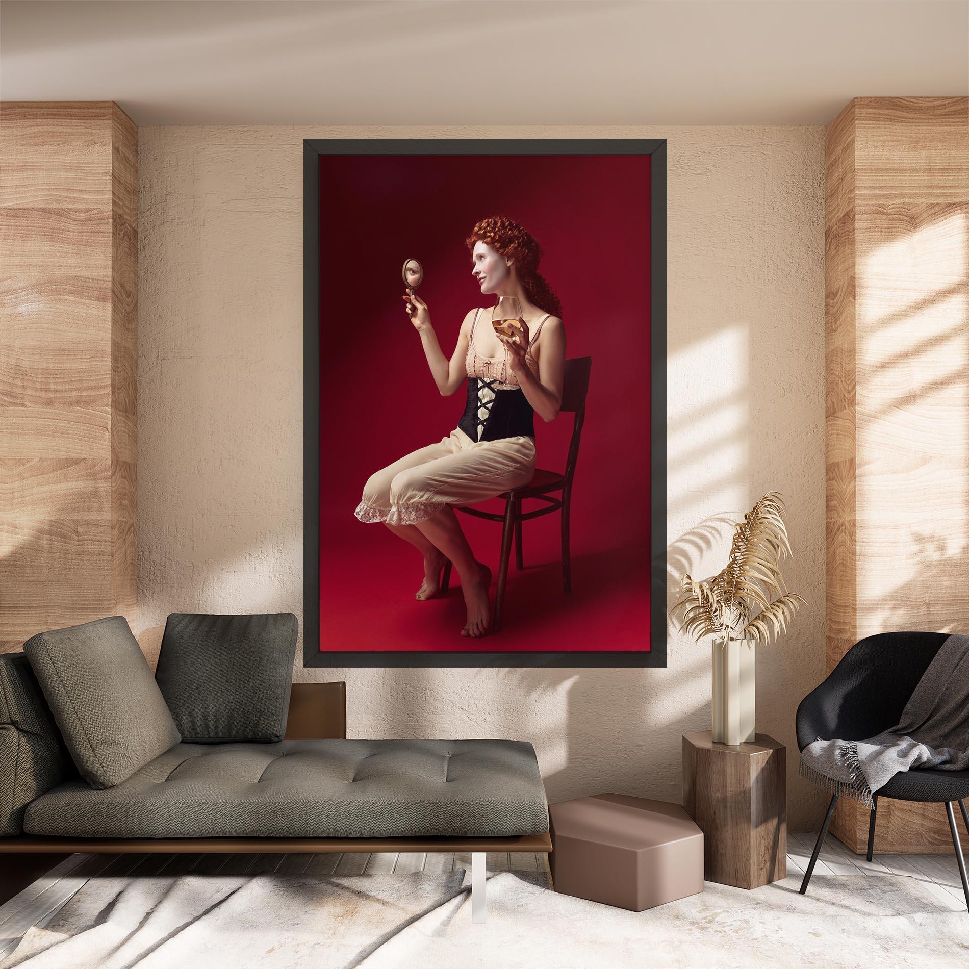 Leinwandbild Medieval Redhead Woman mockup 8