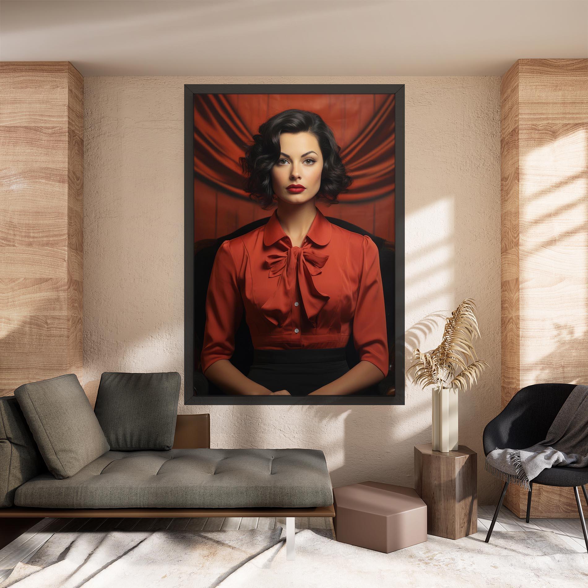 Leinwandbild Pretty Red Blouse mockup 8