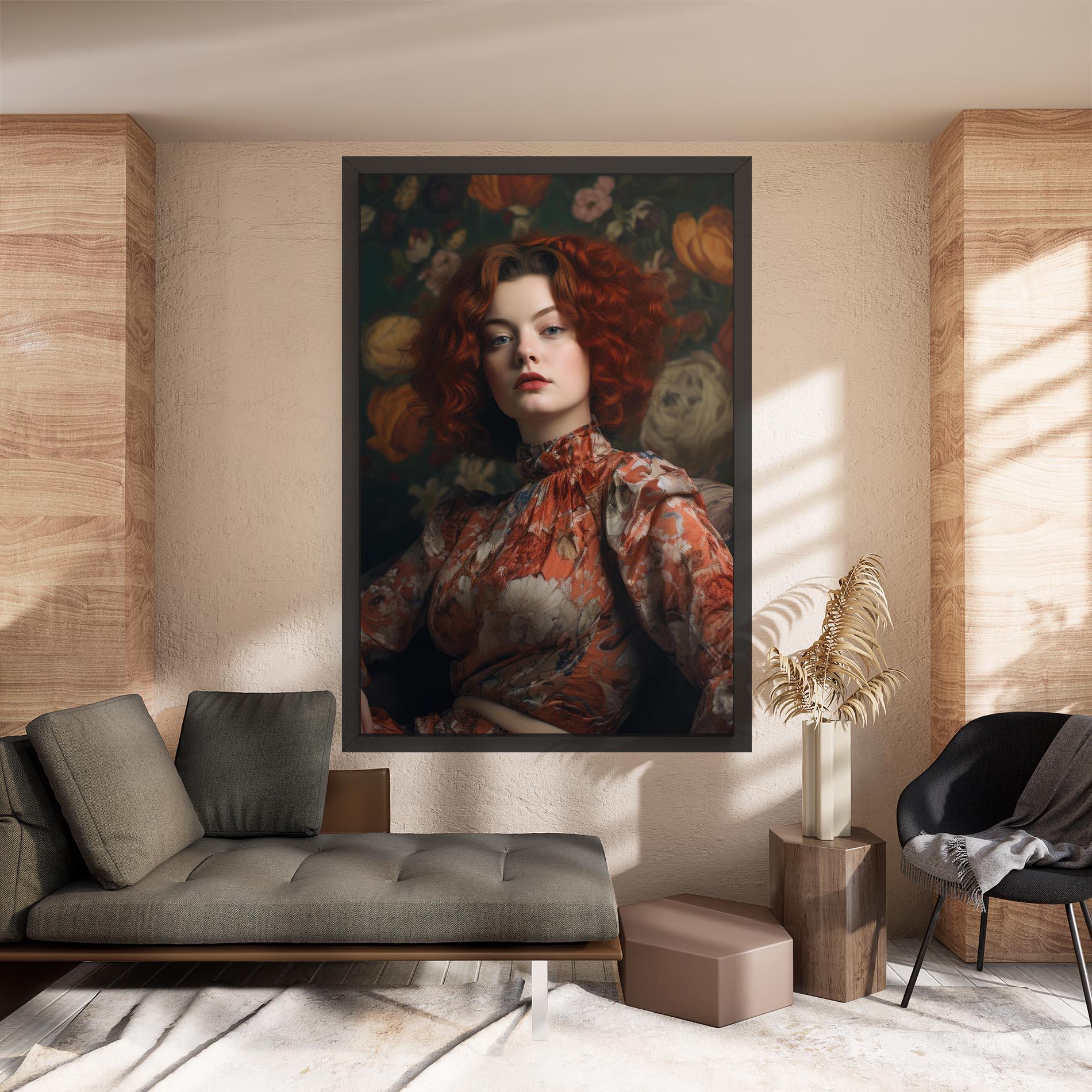 Leinwandbild Red Vintage Hair mockup 8