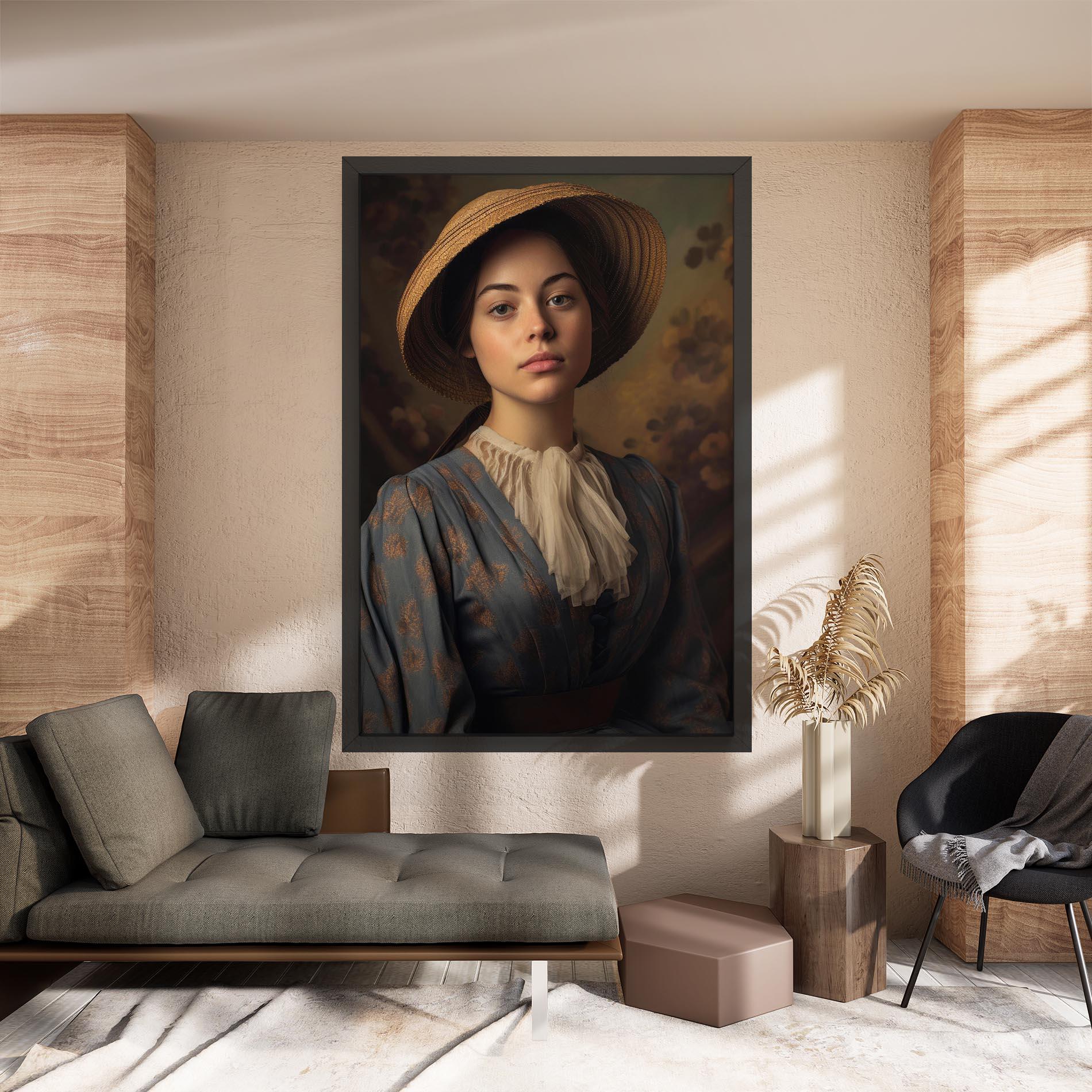 Leinwandbild Vintage Blue Dress mockup 8